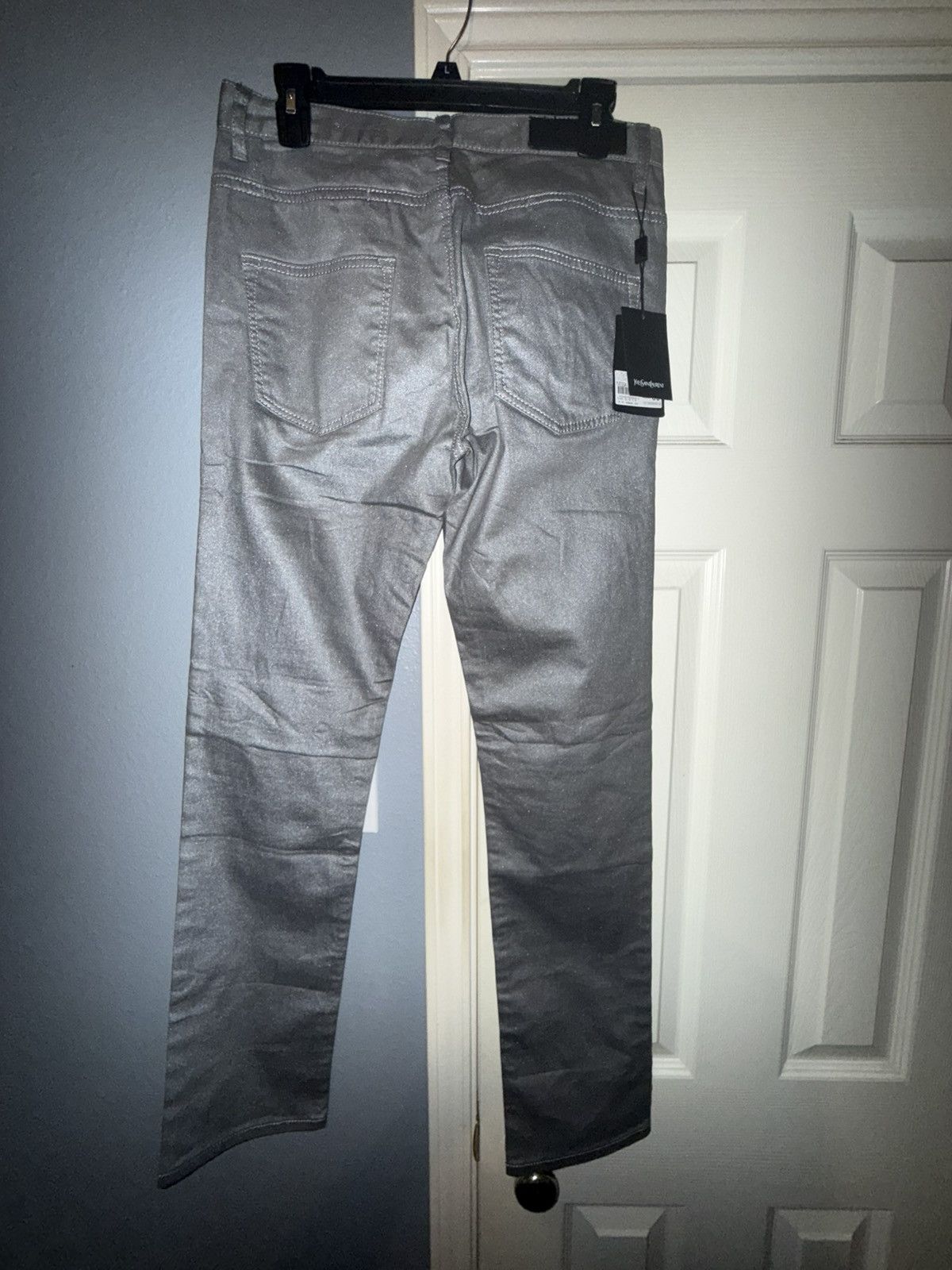 Yves Saint Laurent Yves Saint Laurent Silver Denim Jeans Size US 30 / EU 46 - 2 Thumbnail