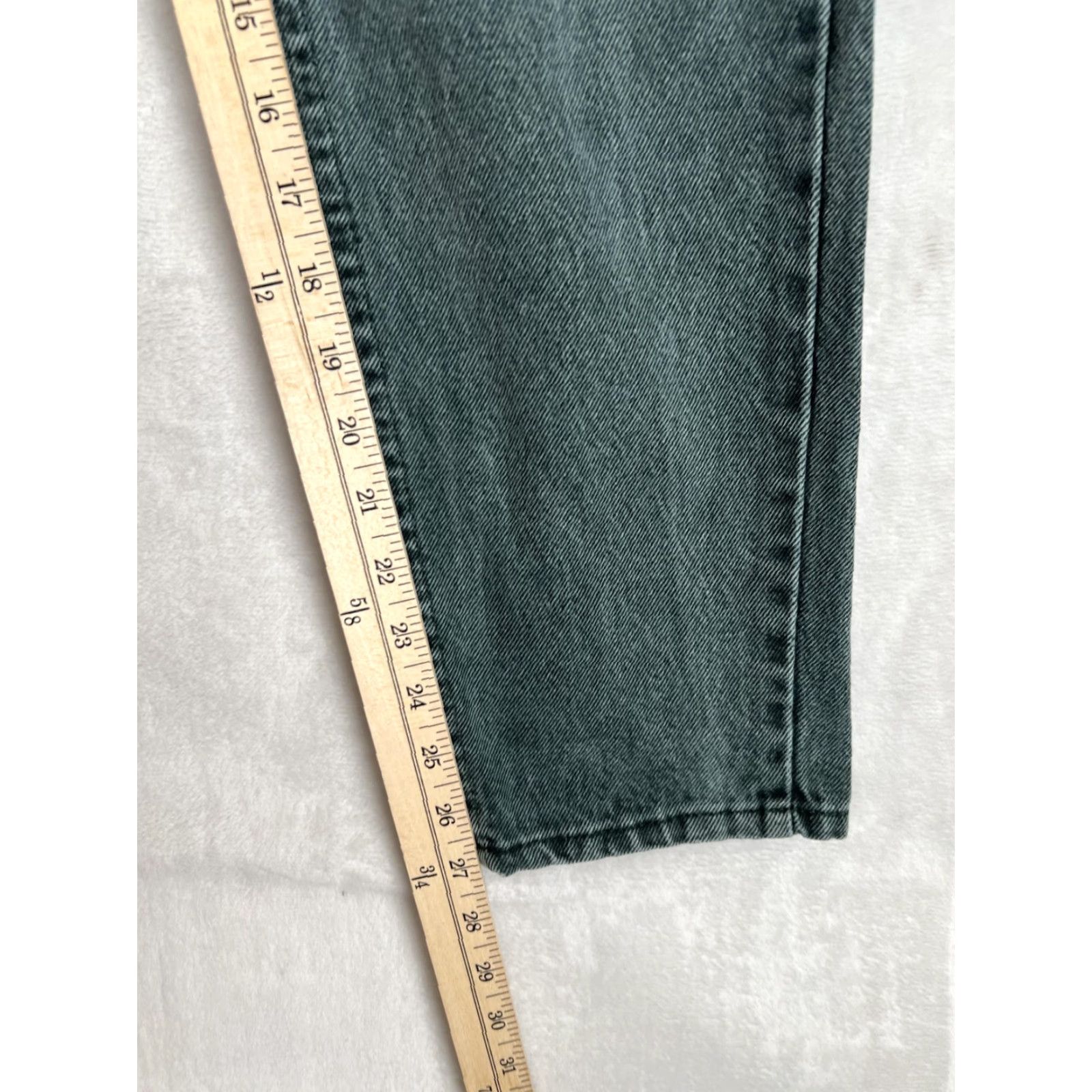 Lee VINTAGE Lee Jeans Womens 8P Petite Green High Rise Tapered Leg Denim 90s Size 30" / US 8 / IT 44 - 5 Thumbnail