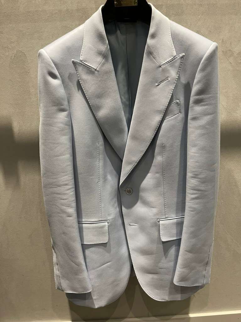 Tom Ford oc11z1225 Dyllan Iced Blazer in Baby Blue Size US L / EU 52-54 / 3 - 1 Preview