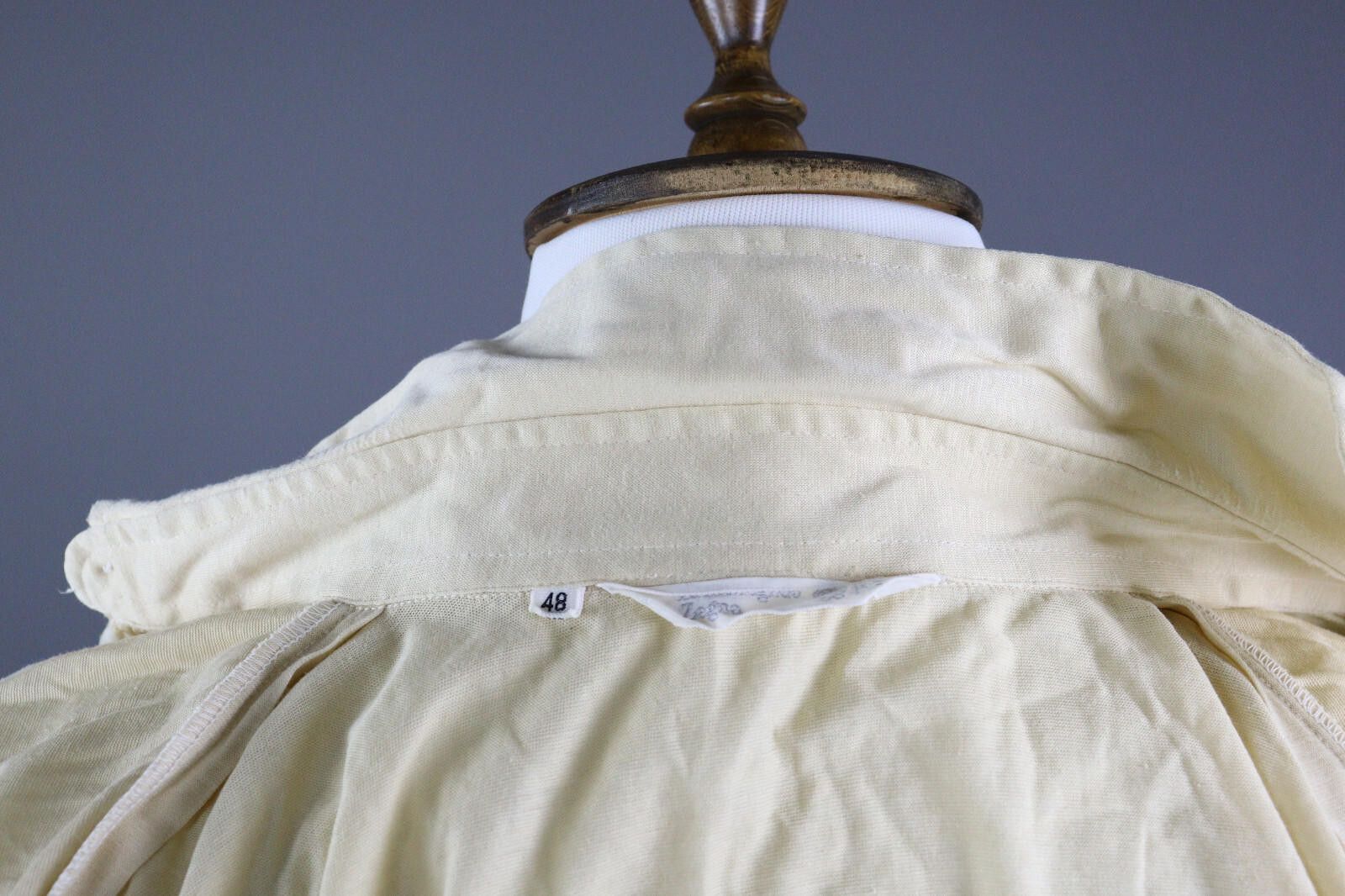 Ermenegildo Zegna Vintage Men Zegna Classic Ivory Summer Shirt Size 48 Size US M / EU 48-50 / 2 - 8 Thumbnail