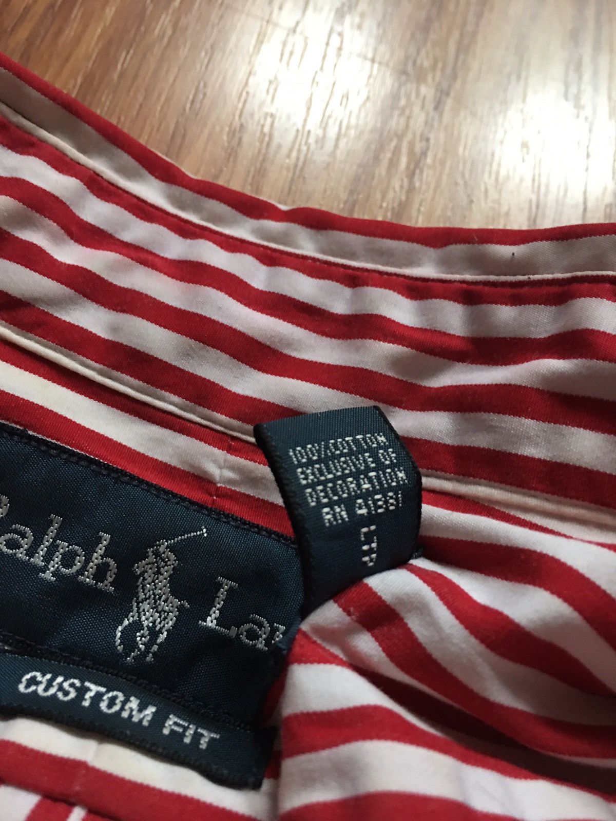 Polo Ralph Lauren Ralph Lauren Men Red Stripped Cotton Shirt Size XXL Size US XXL / EU 58 / 5 - 6 Thumbnail