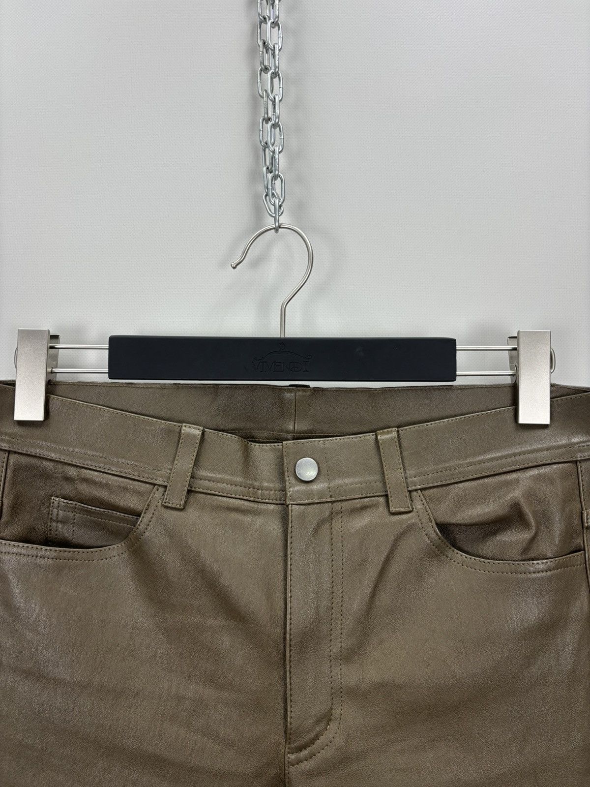 Helmut Lang Womens leather pants Helmut Lang Size 8 Color Brown Size 26" / US 2 / IT 38 - 4 Thumbnail