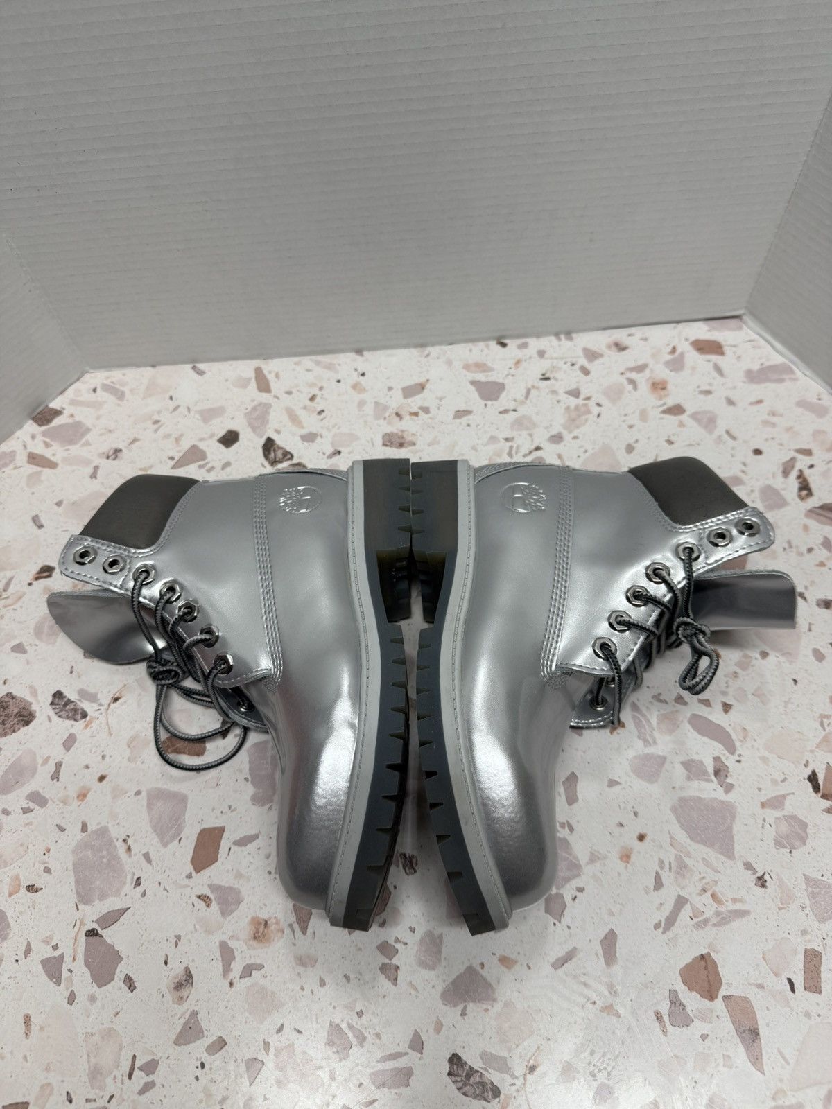 Timberland Veneda Carter x Timberland 6" Silver Boots Size 4 M/ 5.5W Size US 5.5 / IT 35.5 - 2 Thumbnail