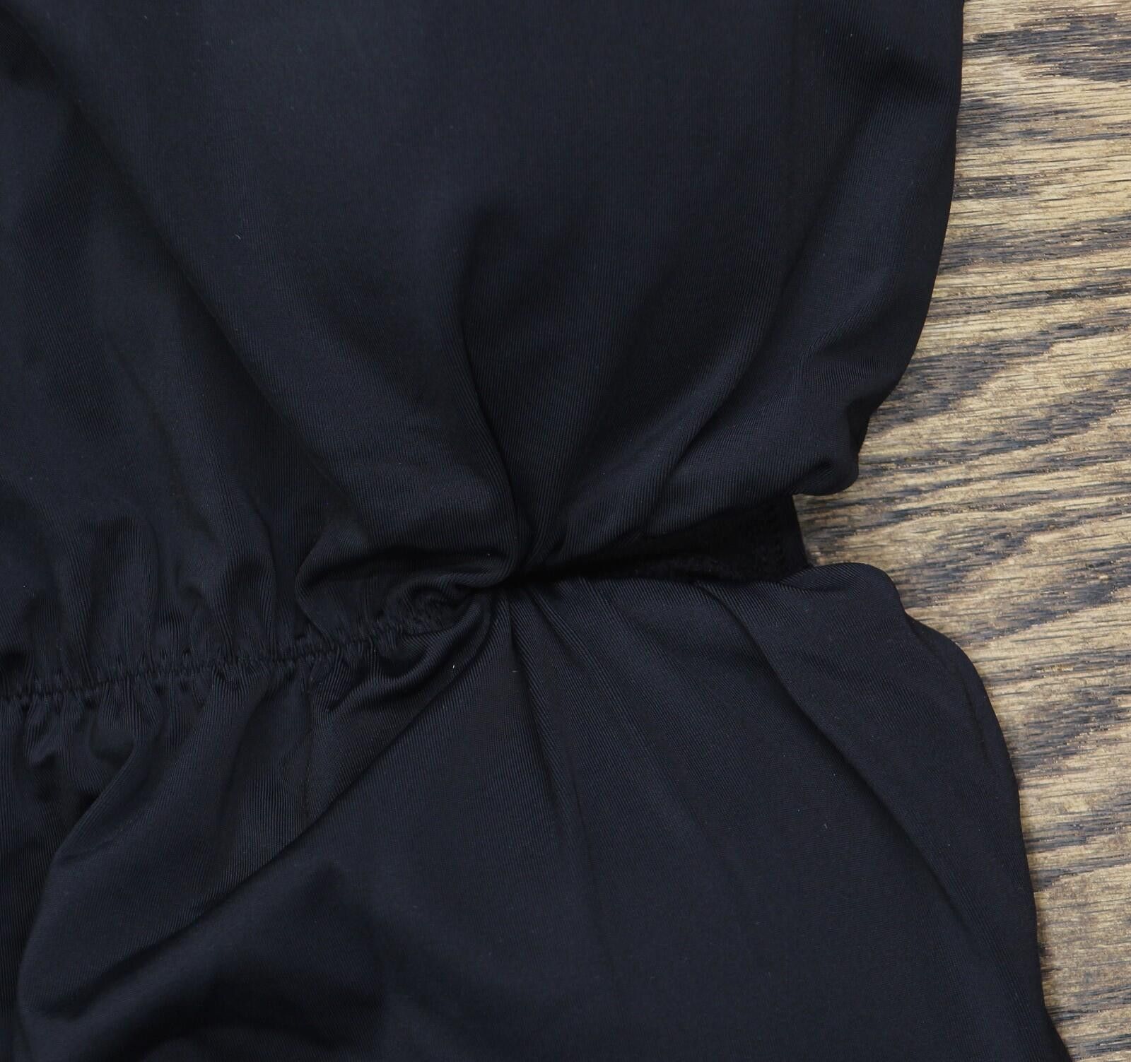 Nine West Nine West Ruched Side V Cut Out One Piece Swimsuit Black M Size ONE SIZE - 3 Thumbnail