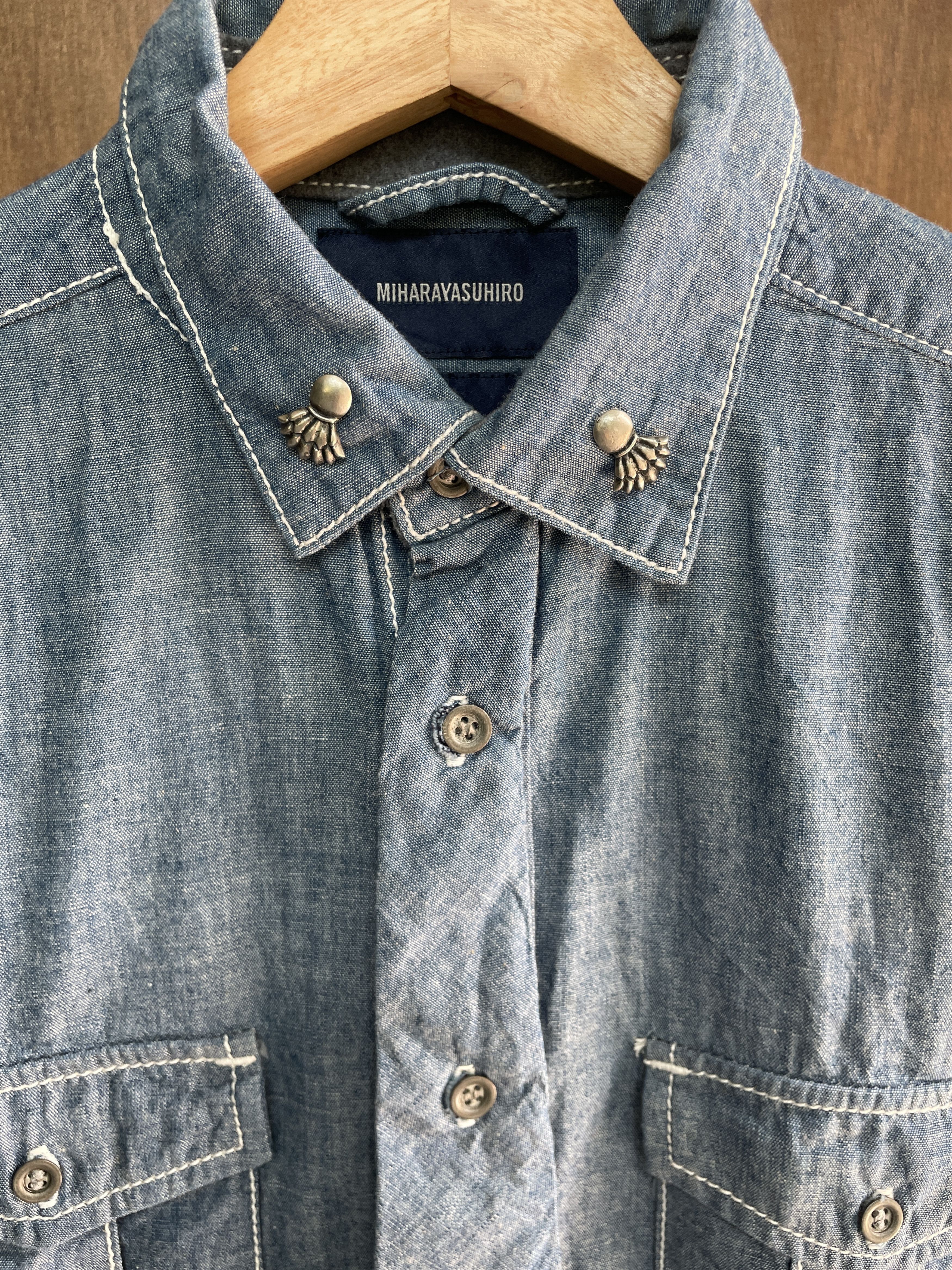 Maison MIHARA YASUHIRO Maison MIHARA YASUHIRO Vintage Denim Shirt Size US M / EU 48-50 / 2 - 3 Thumbnail