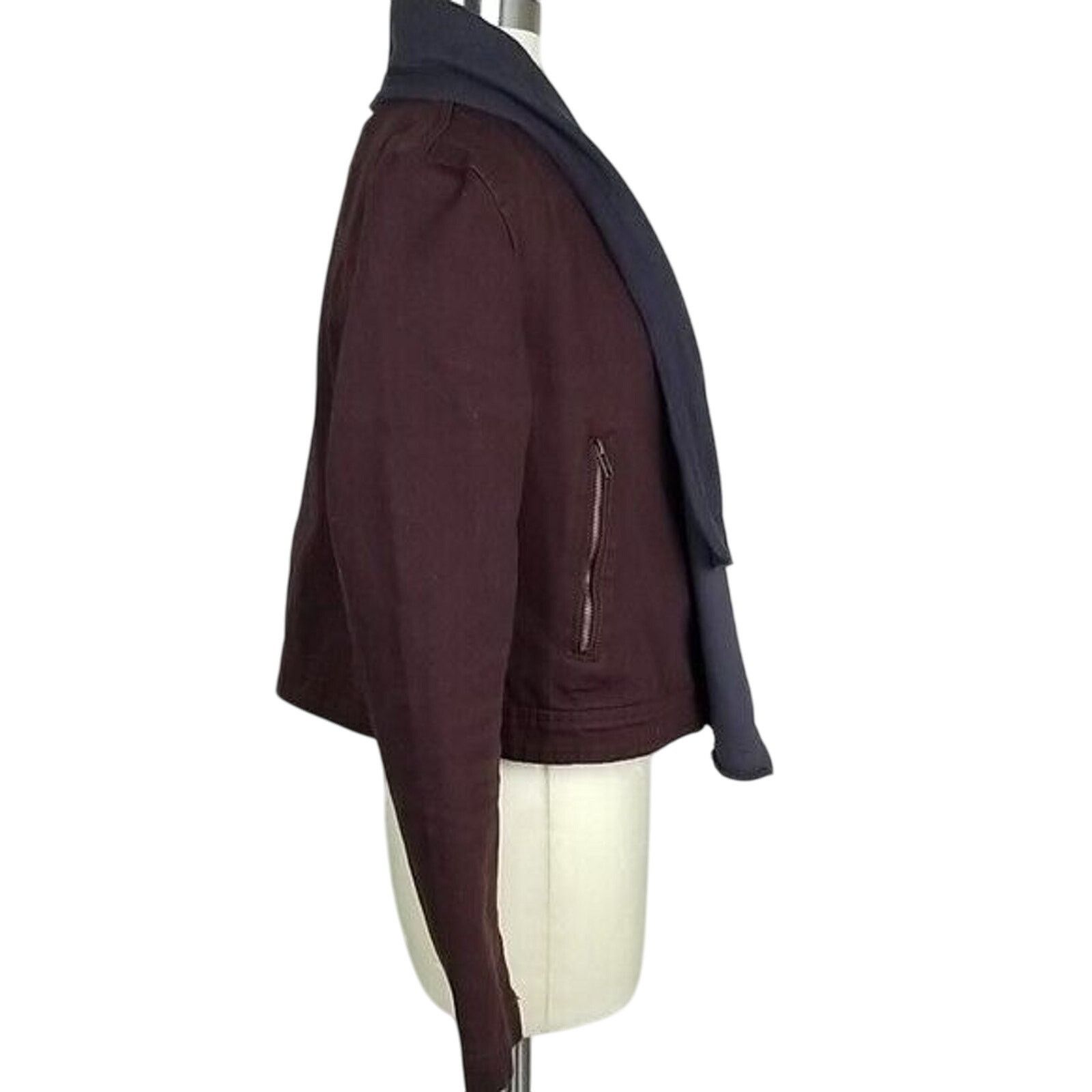 BKE BKE Flyaway Jacket Brown Y2K Sweater Cardigan Moto Biker Size S / US 4 / IT 40 - 4 Thumbnail