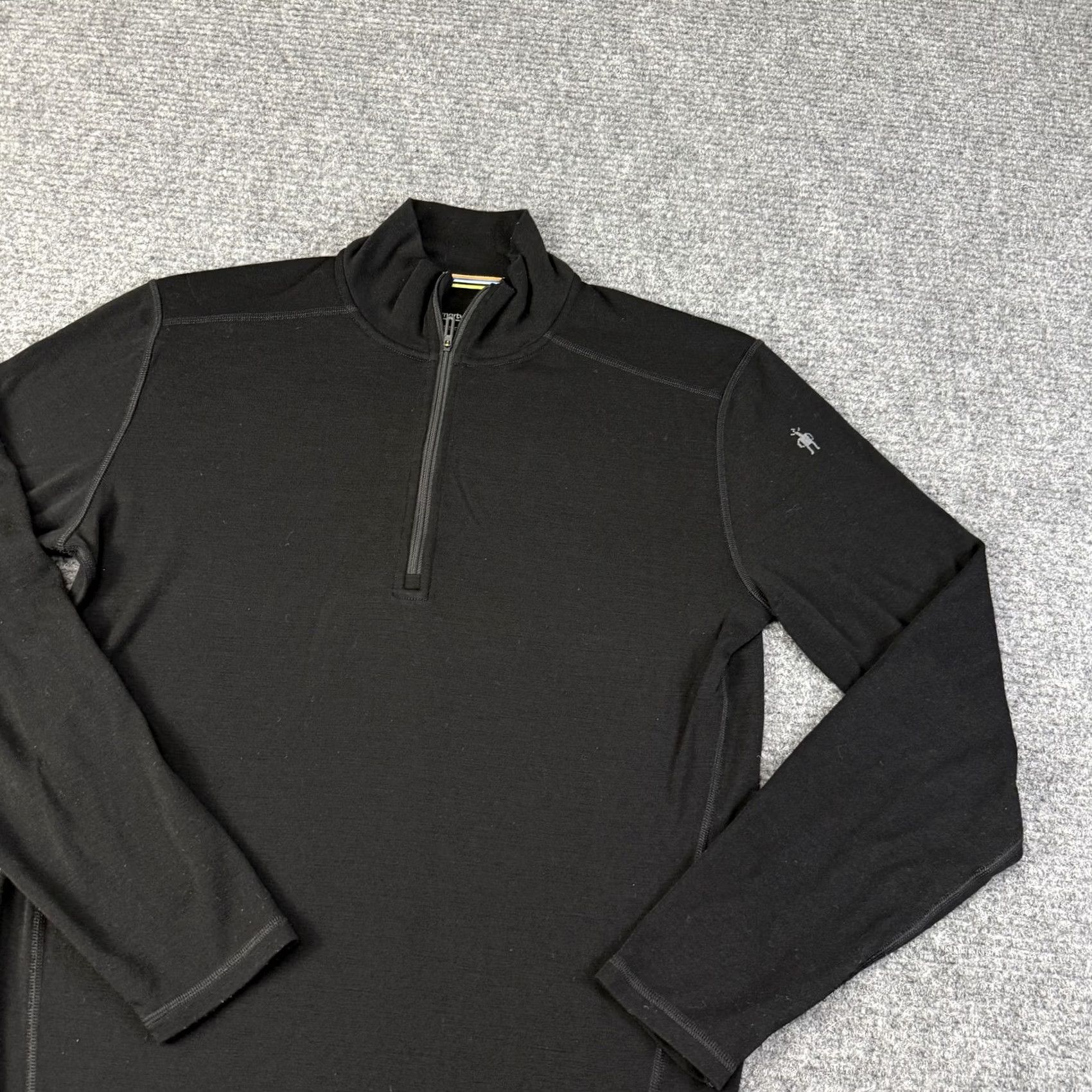 Smartwool Smartwool Black Mens Large Pullover 1/4 Zip Merino Wool Base Layer Size US L / EU 52-54 / 3 - 2 Thumbnail