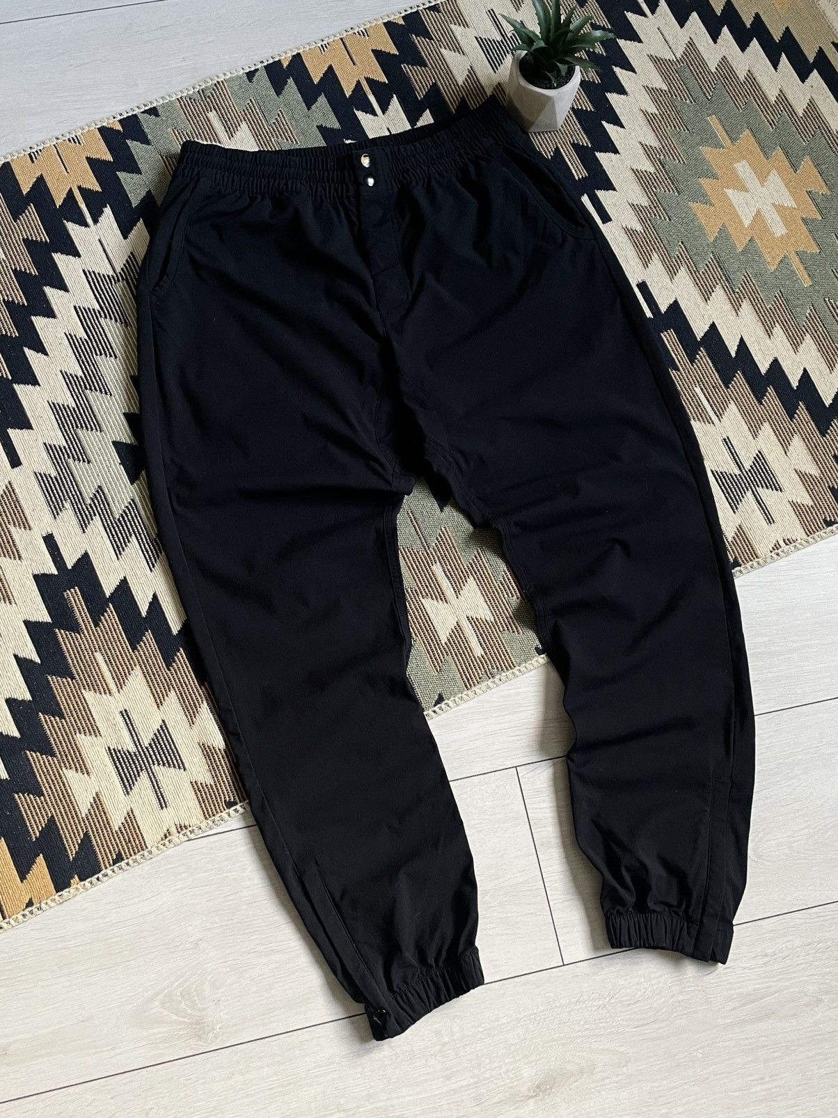 Nike × Vintage Vintage Nike Nylon Drill Black Jogger Pants Size US 34 / EU 50 - 3 Thumbnail