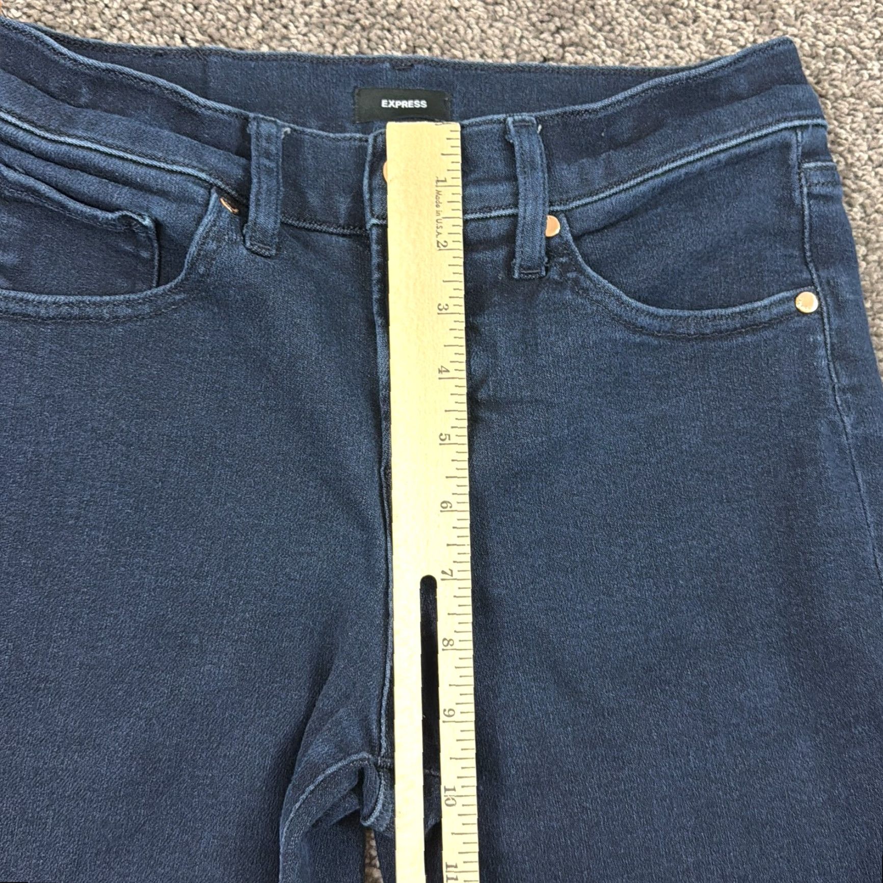 Express Express Jeans Women Boot Cut Jeans 2 Regular Low Rise Dark Wash Stretch Denim 25x33 Size 26" / US 2 / IT 38 - 4 Thumbnail