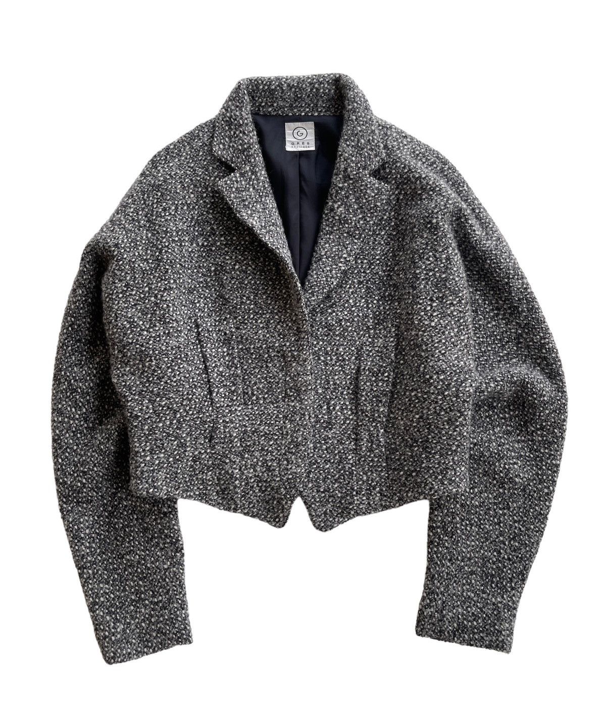 Japanese Brand Gres Wool Cropped Batwing Jacket France Size M / US 6-8 / IT 42-44 - 1 Thumbnail