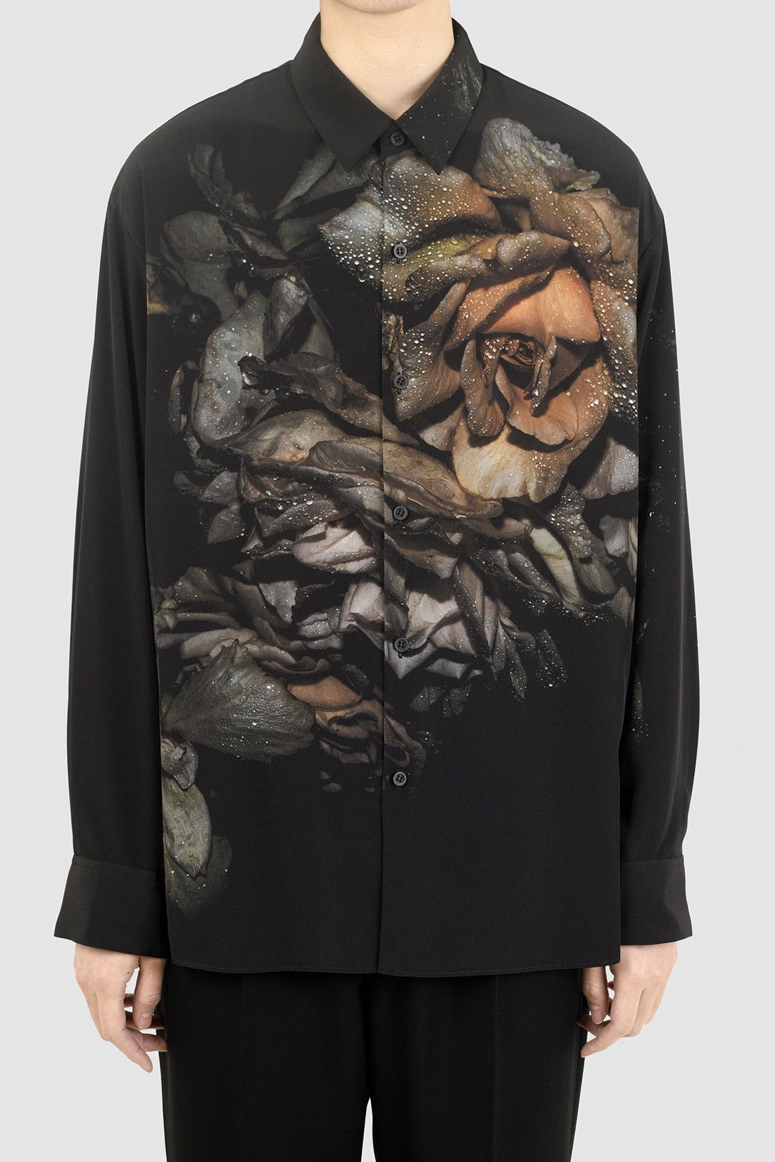 SS22 Lad Musician dechine inkjet flower oversized shirt