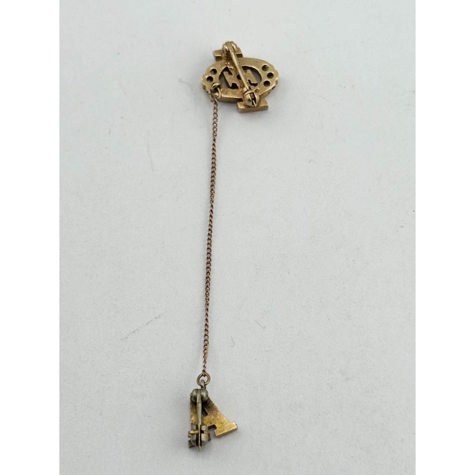 Vintage Vintage 14k Seed Pearl Fraternity badge chapter guard pin Size ONE SIZE - 8 Thumbnail