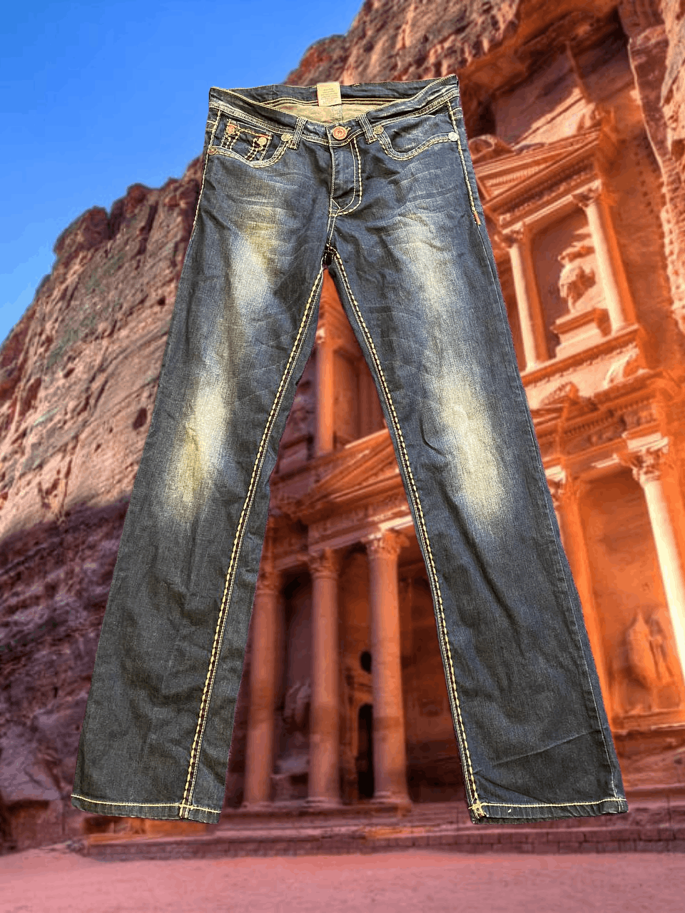 True Religion Distressed denim Jeans Y2K True Religion streetwear Size 32" / US 10 / IT 46 - 1 Thumbnail