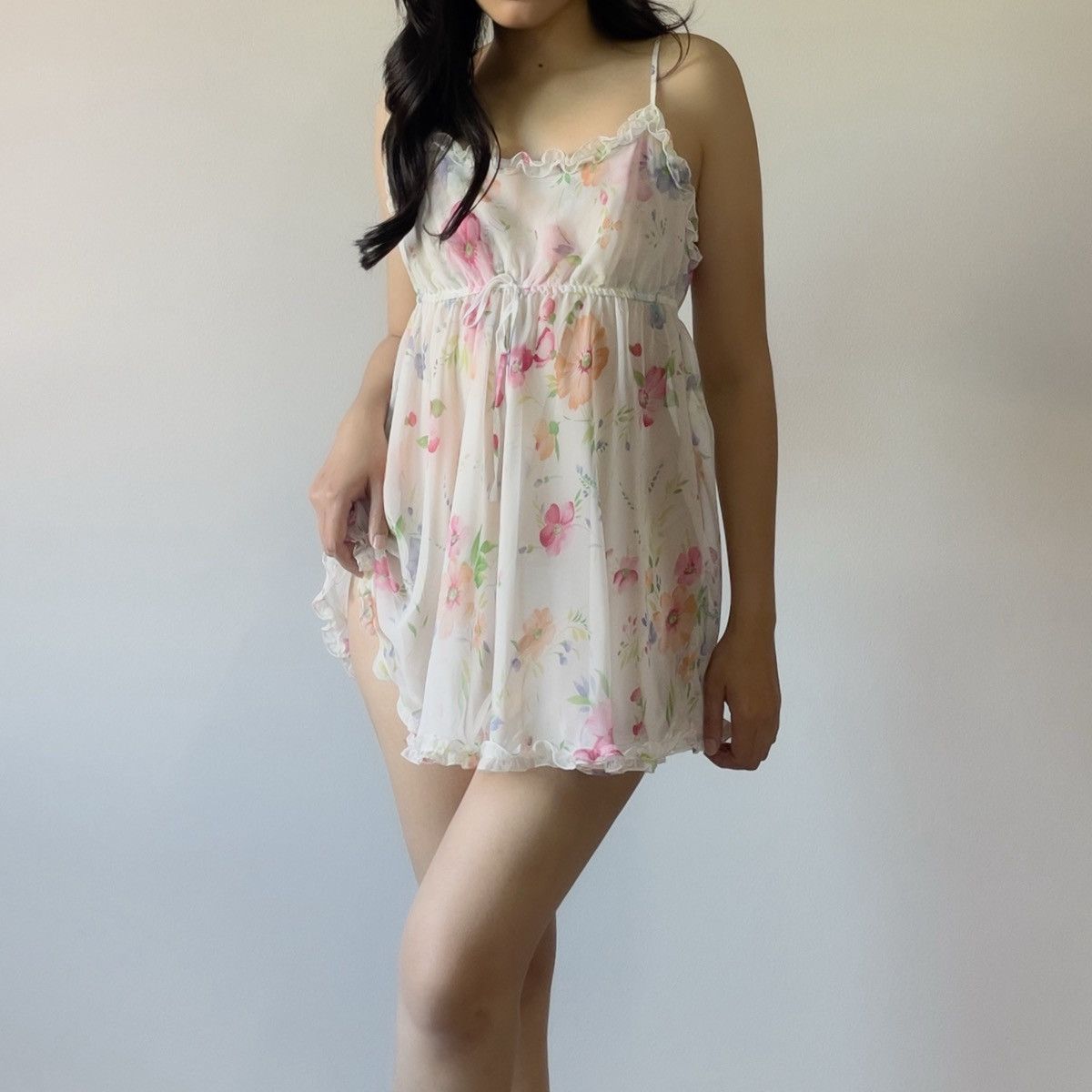 Victoria's Secret Victoria’s Secret 1990s Floral Chiffon Slip Dress (S–M) Size M / US 6-8 / IT 42-44 - 5 Thumbnail