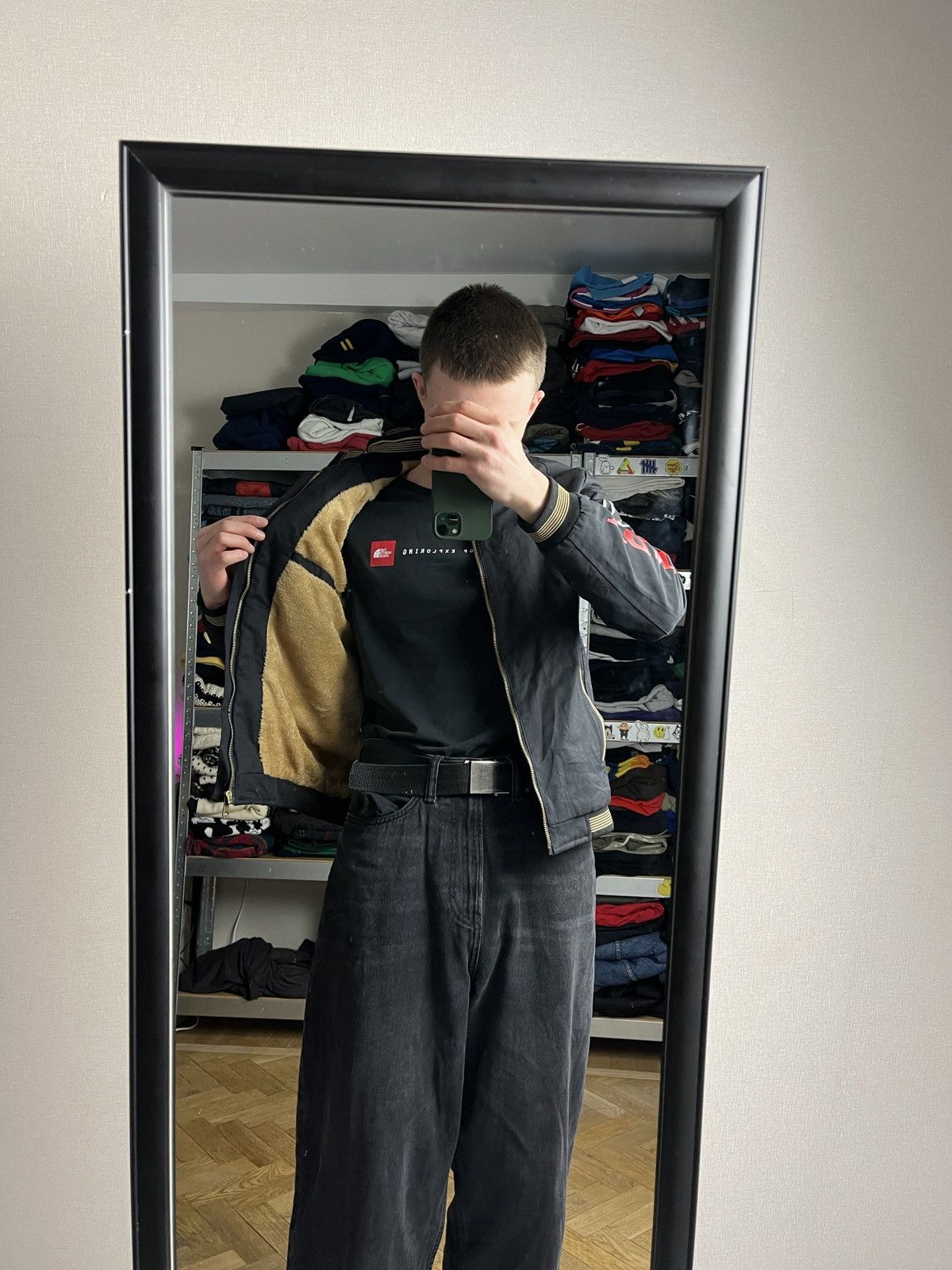 Honda × Japanese Brand × Vintage Vintage Honda Racing Jacket Faux Fur Lined Sherpa Hype Y2k Size US S / EU 44-46 / 1 - 17 Thumbnail