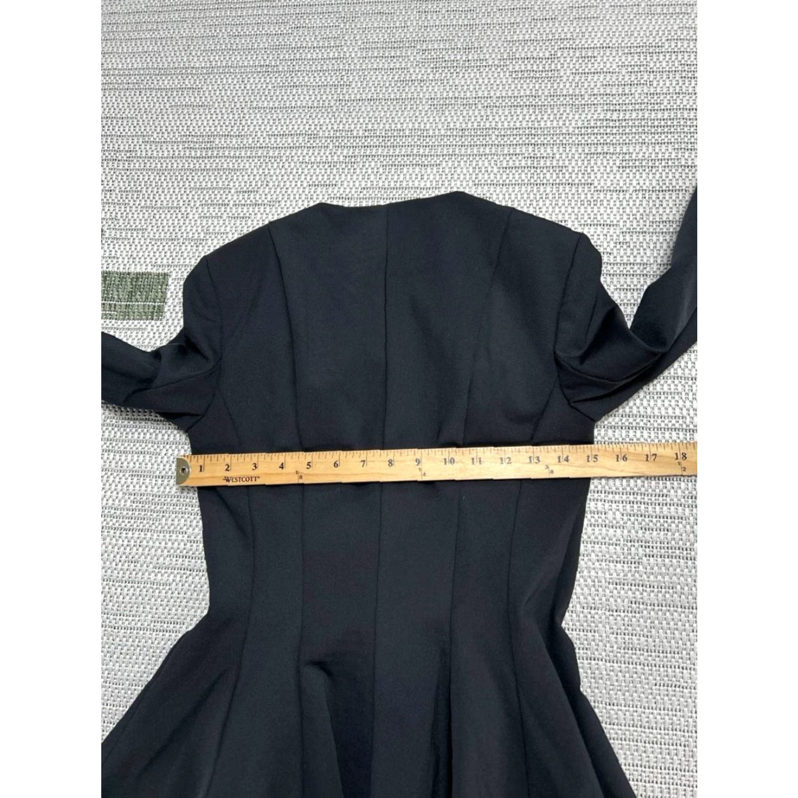 Theory Theory Movement Jacket Womens Short Black Tweed Full Zip Peplum Stretch Lined Polyamide Zipper Size XS / US 0-2 / IT 36-38 - 4 Thumbnail