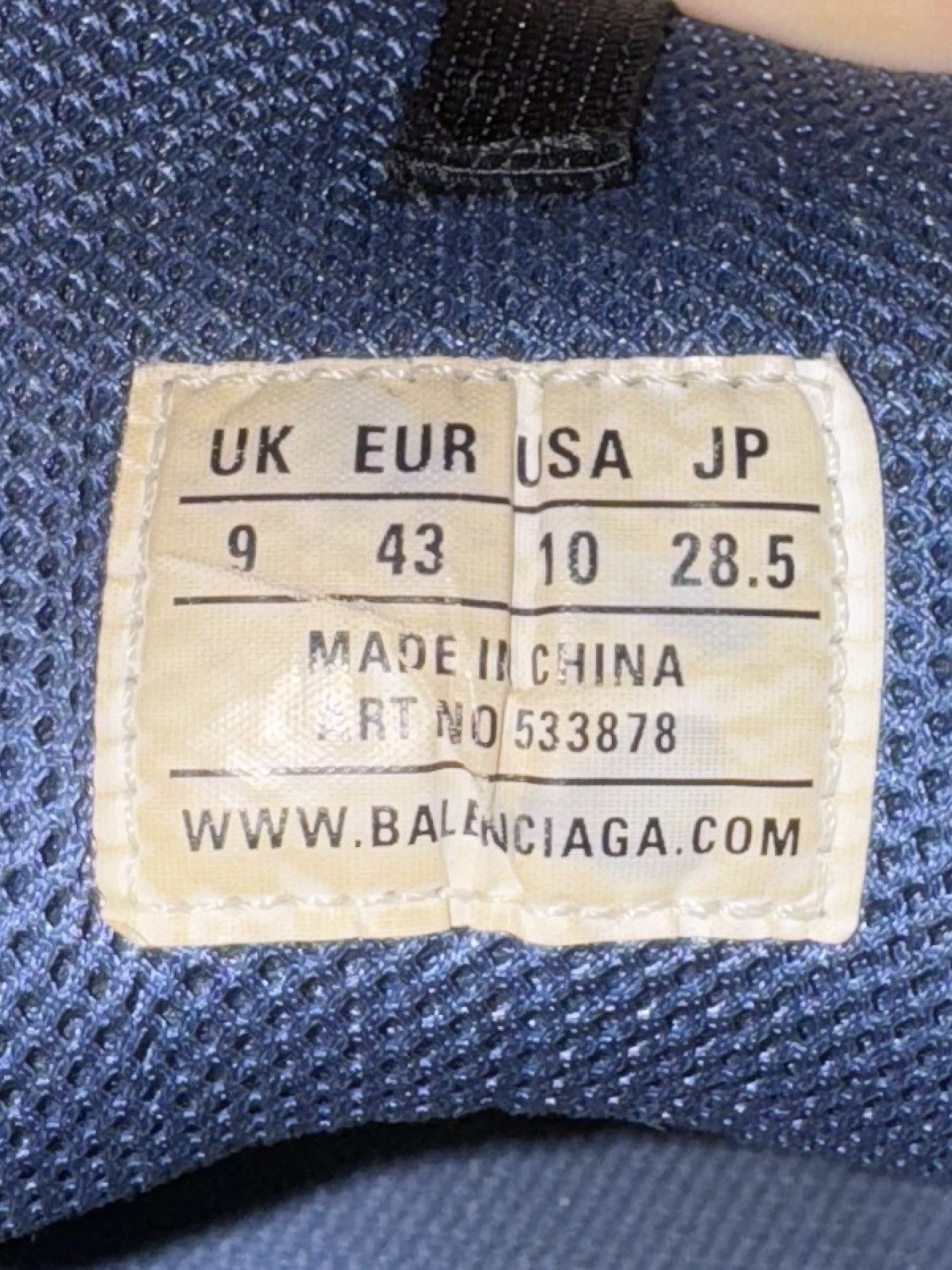 Balenciaga Balenciaga Triple S Navy Size US 10 / EU 43 - 12 Thumbnail