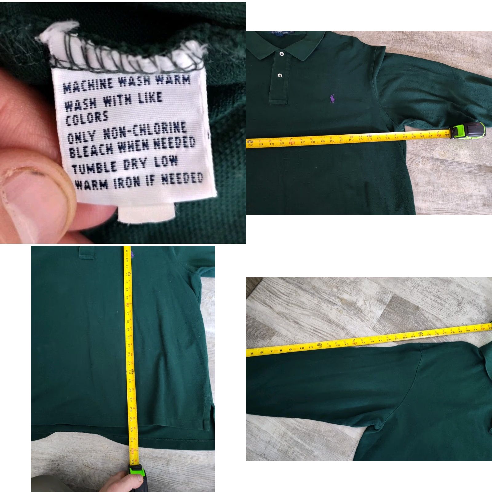 Polo Ralph Lauren VINTAGE Polo Ralph Lauren Green Rugby Shirt W/ Purple Pony Men's Big Size 3XB Size US XXL / EU 58 / 5 - 9 Thumbnail
