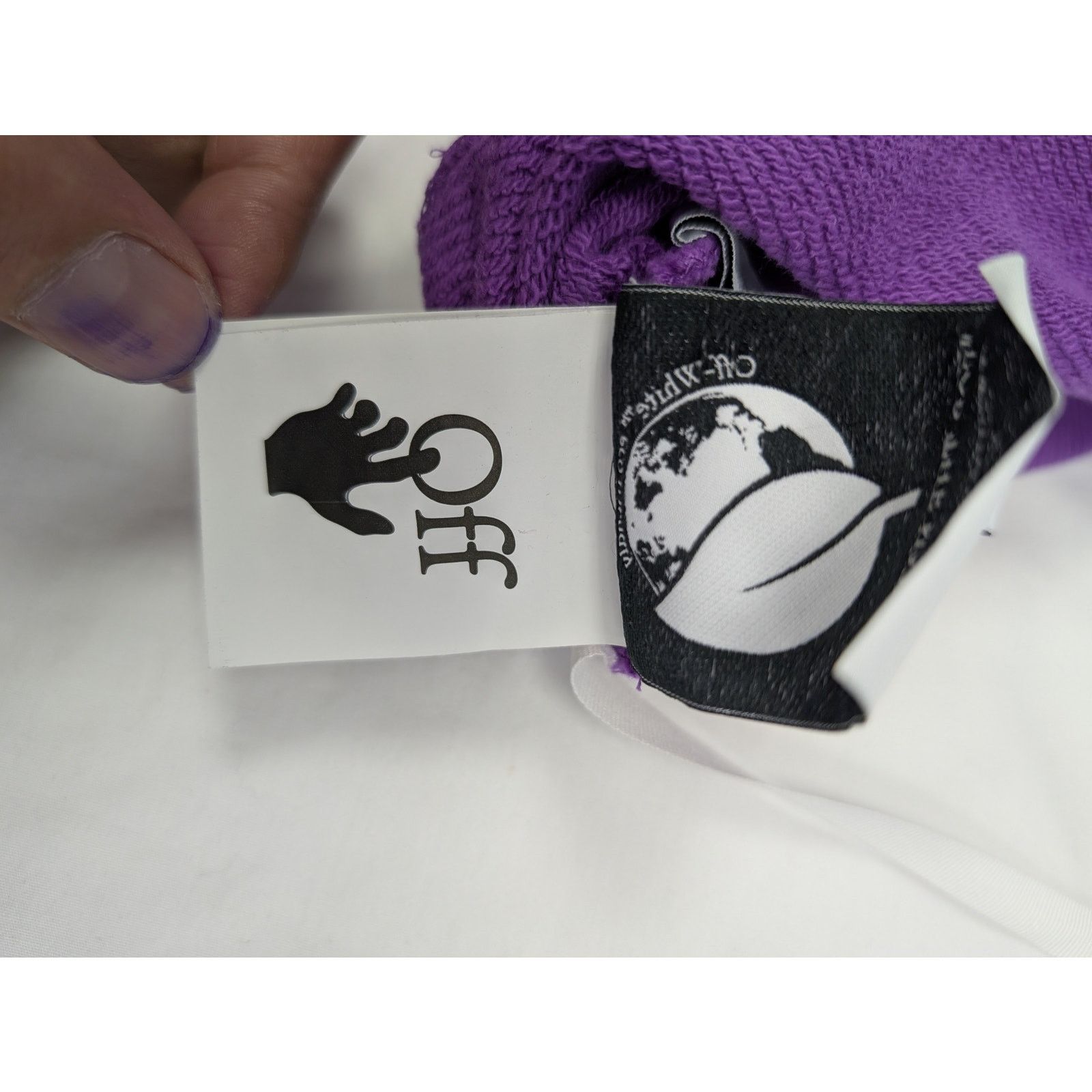 Off-White o1rshd1 Hand Arrow Boxy Hoodie in Orchid/White Size US S / EU 44-46 / 1 - 13 Thumbnail
