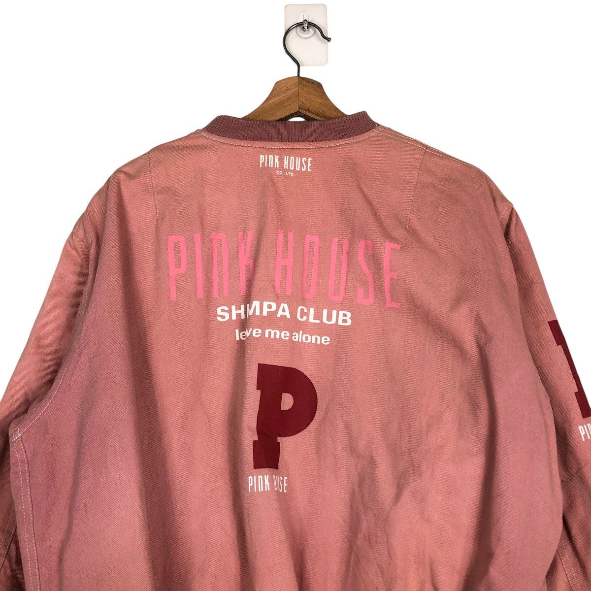 Japanese Brand 🔥Vintage Bomber Jacket Streetwear Pink House Big Logo Size US M / EU 48-50 / 2 - 10 Thumbnail