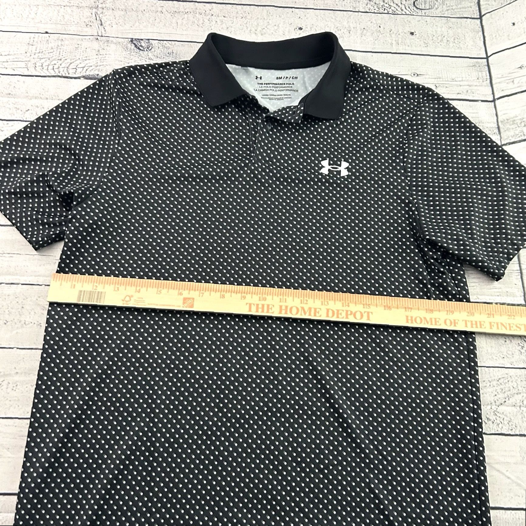 Under Armour Under Armour Polka Dot Short Sleeve Golf Polo Shirt Mens Small Black Size US S / EU 44-46 / 1 - 5 Thumbnail