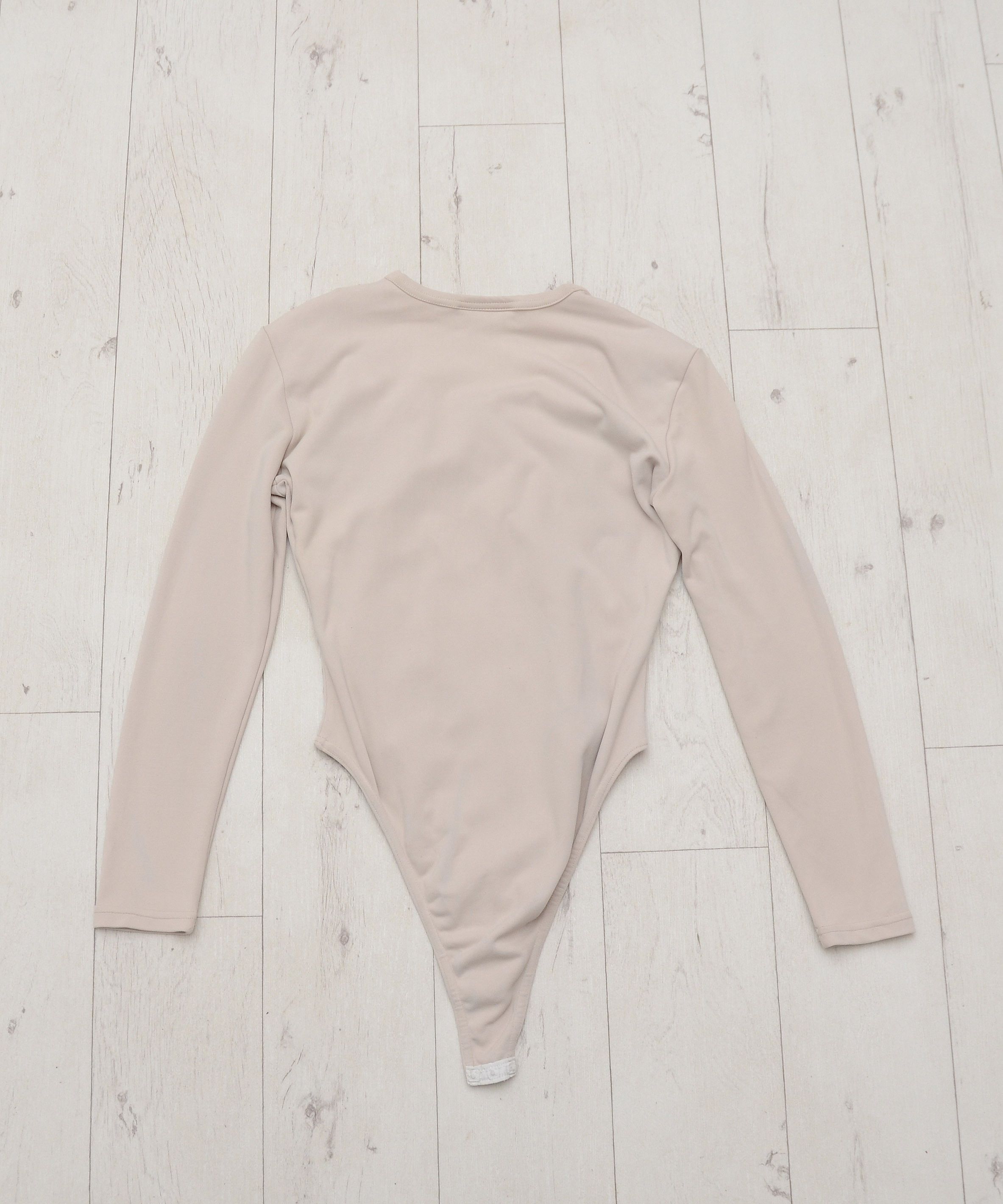 Vintage Elegant Beige Bodysuit Gold Embroidery Chara de Crome Paris Size ONE SIZE - 9 Thumbnail