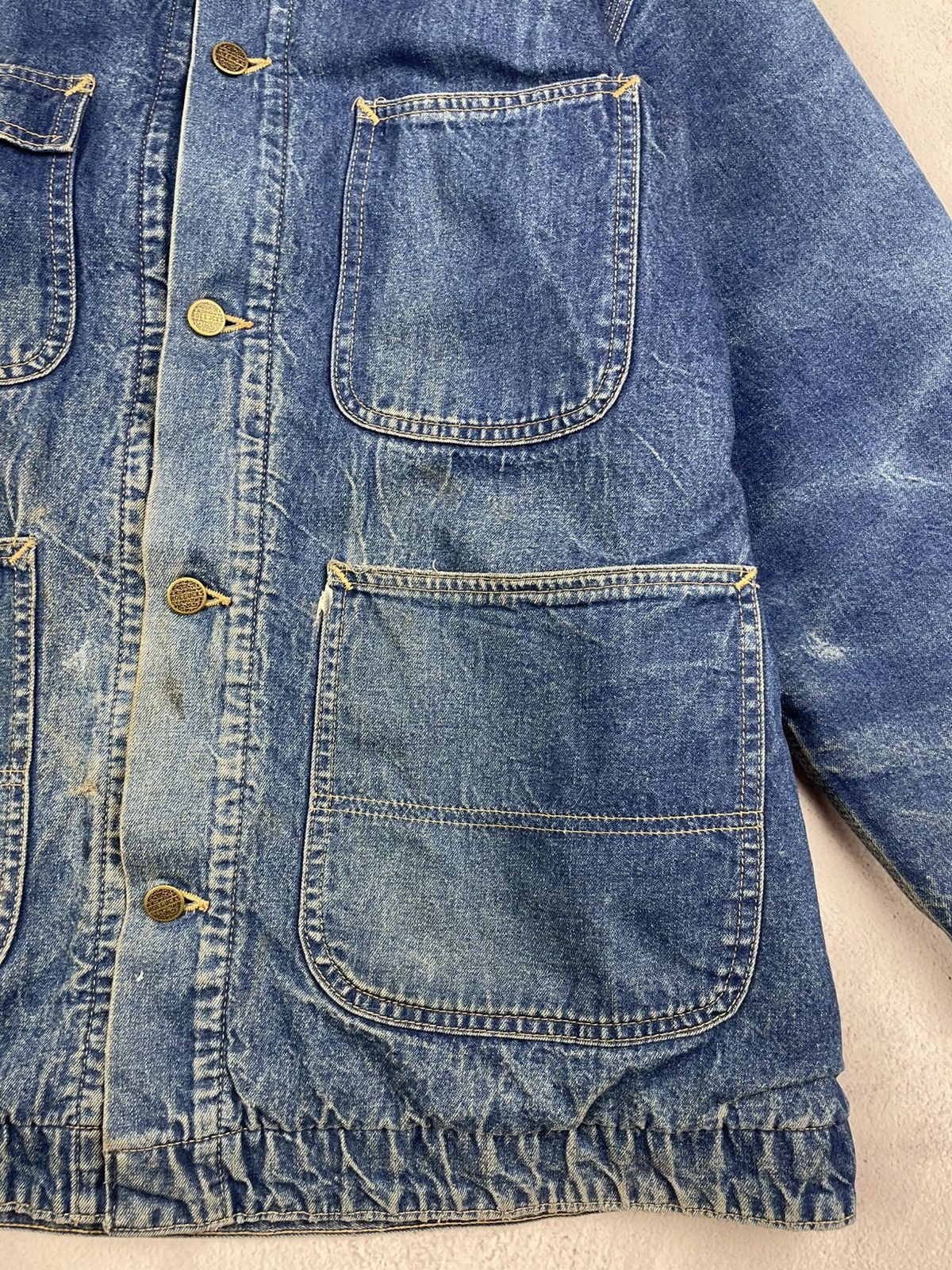 Sears Vintage 70s 80s Roebucks Denim Chore Jacket USA Corduroy Size US L / EU 52-54 / 3 - 6 Thumbnail