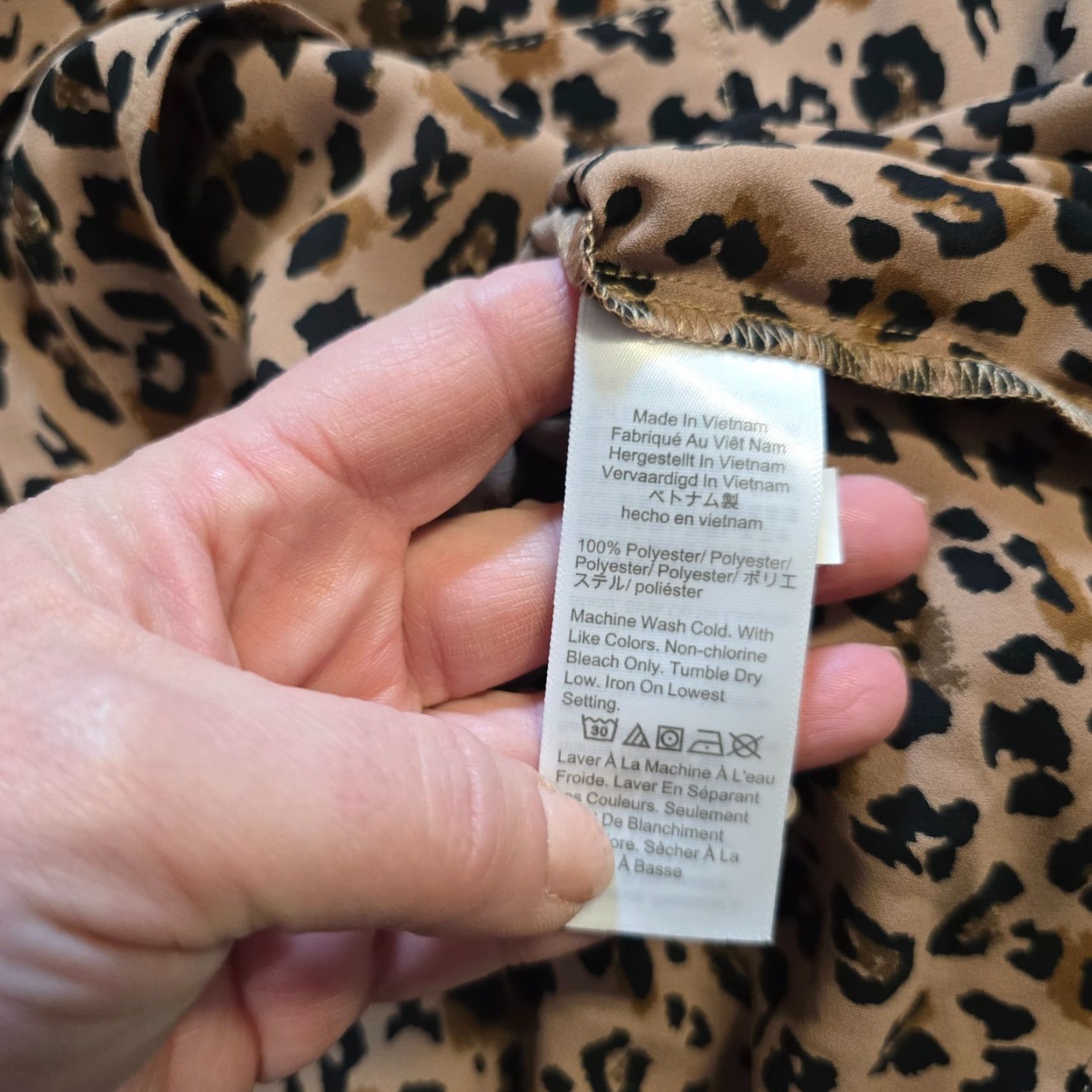 J.Crew J.CREW Top Womens XL Leopard Long Sleeve Button Up Career Casual Shirt Brown Tan Leopard Size XL / US 12-14 / IT 48-50 - 7 Thumbnail