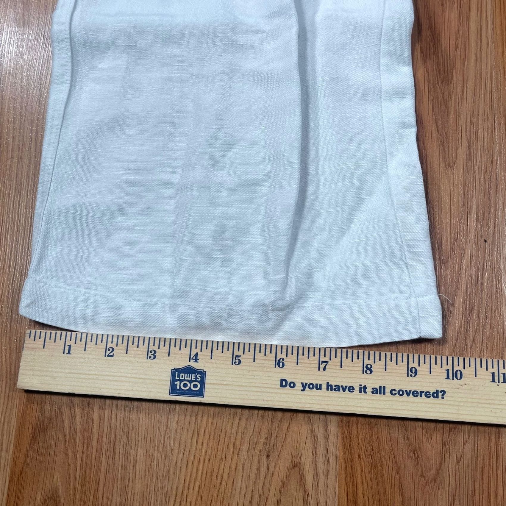 Vintage Christopher & Banks Pants Womens M Medium Linen Blend Adjustable Drawstring Pockets Size 32" / US 10 / IT 46 - 6 Thumbnail