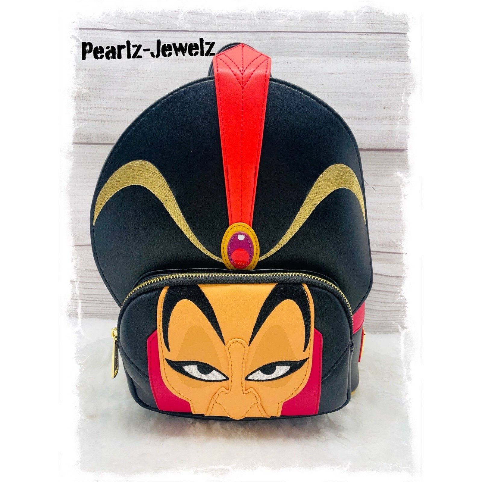Disney Loungefly Disney Aladdin Jafar Cosplay Figural Face Mini Bac Size ONE SIZE - 1 Thumbnail