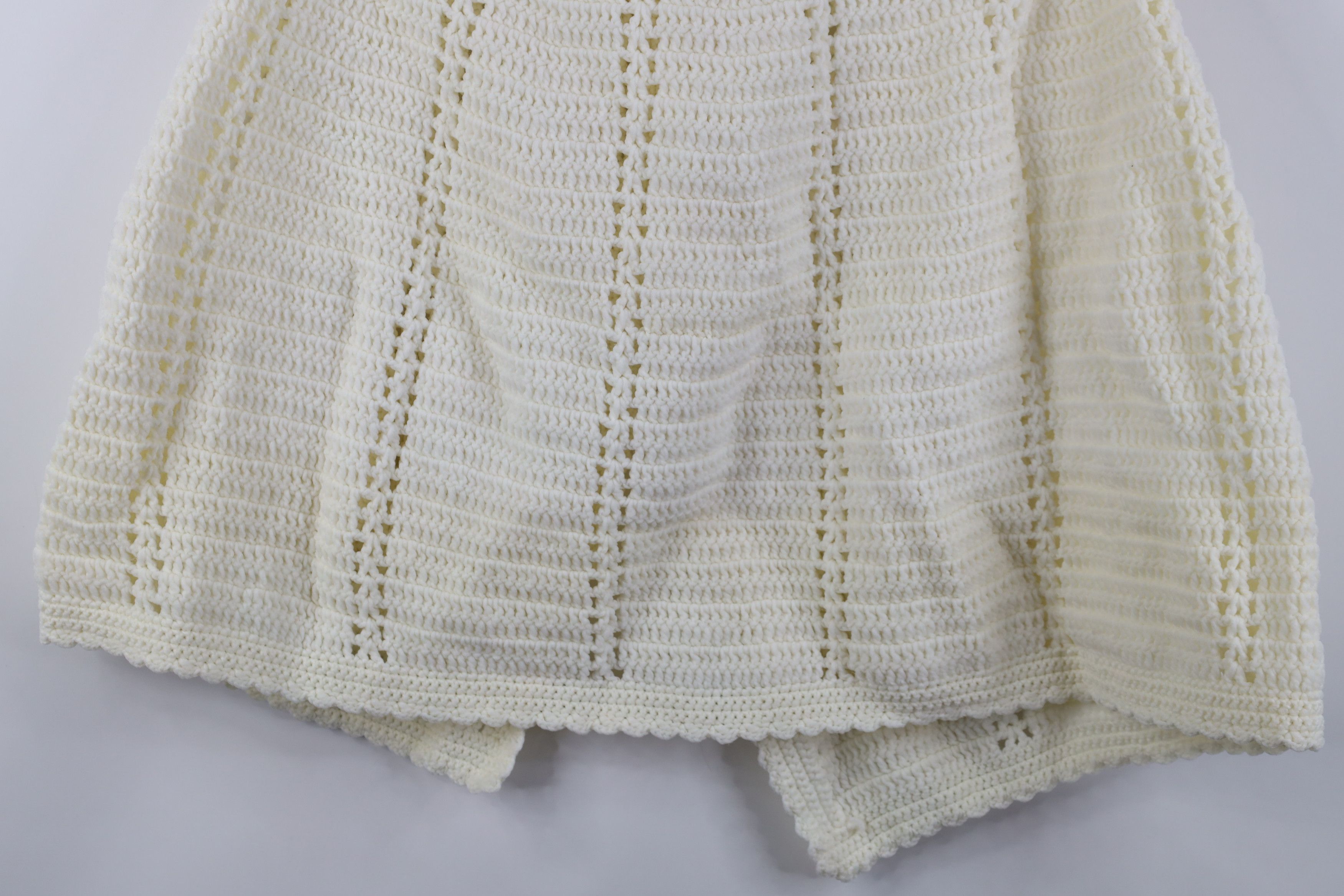Vintage Vintage 50s 60s Rockabilly Knit Poncho Sweater Cape Cream Size ONE SIZE - 10 Thumbnail