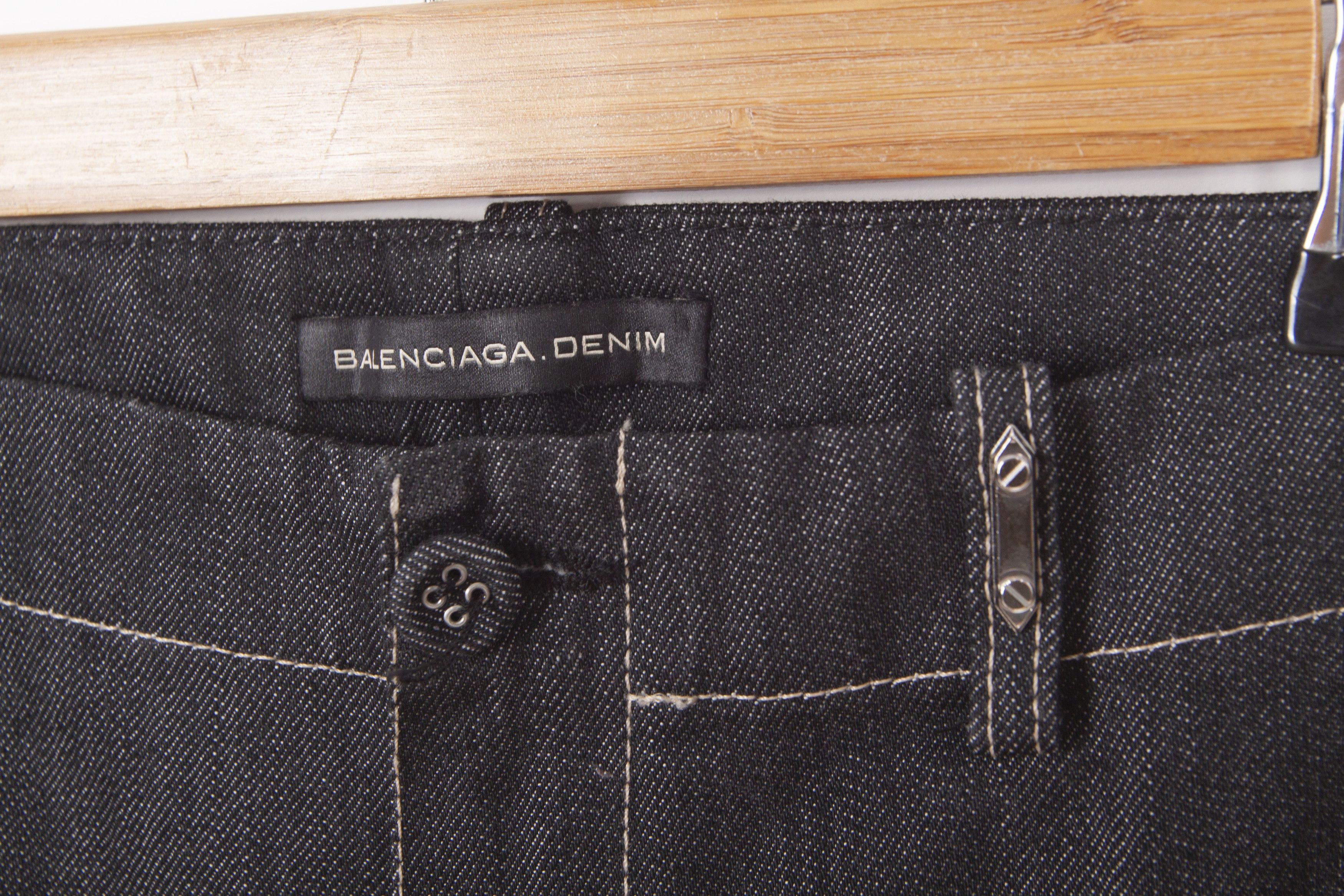 Balenciaga BALENCIAGA Denim Women's Flared Black Jeans Low-Rise Dark Size 27" / US 4 / IT 40 - 8 Thumbnail