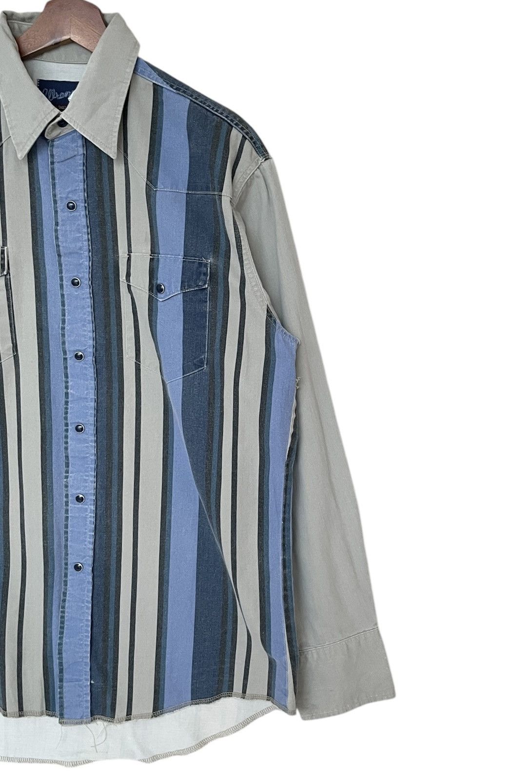 Vintage × Wrangler Vintage Brand Wrangler Stripe Western Shirt 1970s Size US M / EU 48-50 / 2 - 4 Thumbnail