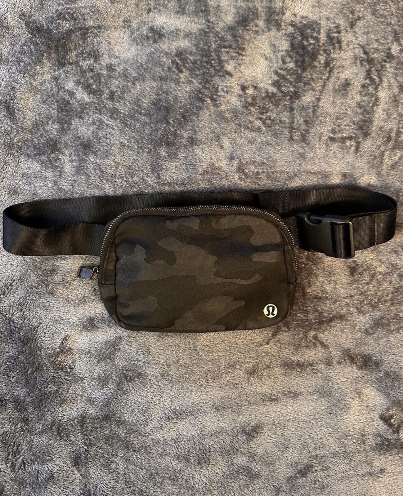 Lululemon Lululemon Black Gray Camo Belt Bag, Adjustable Strap - Rare Size ONE SIZE - 1 Thumbnail