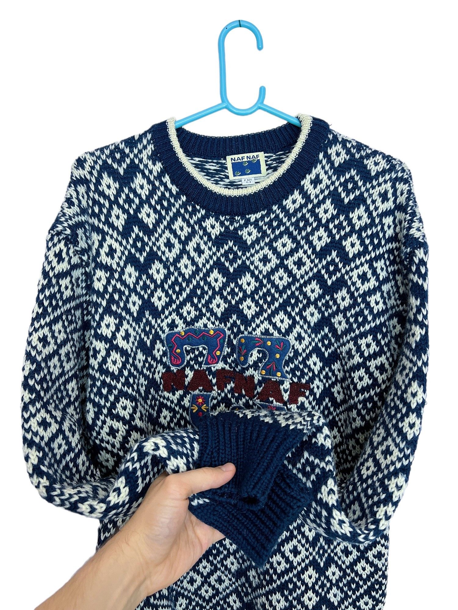 Designer × Vintage Vintage Naf Naf Knit Sweater #73 Logo Size US M / EU 48-50 / 2 - 3 Thumbnail