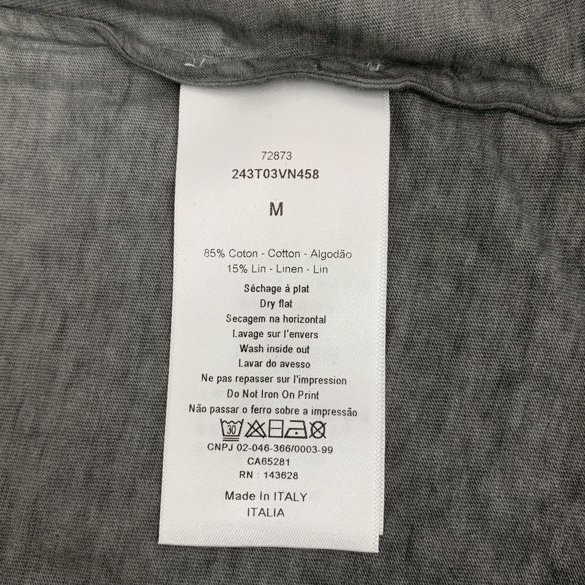 Dior Dior Charcoal Volcano Pattern Short Sleeve T-shirt K26WX Size M / US 6-8 / IT 42-44 - 8 Thumbnail