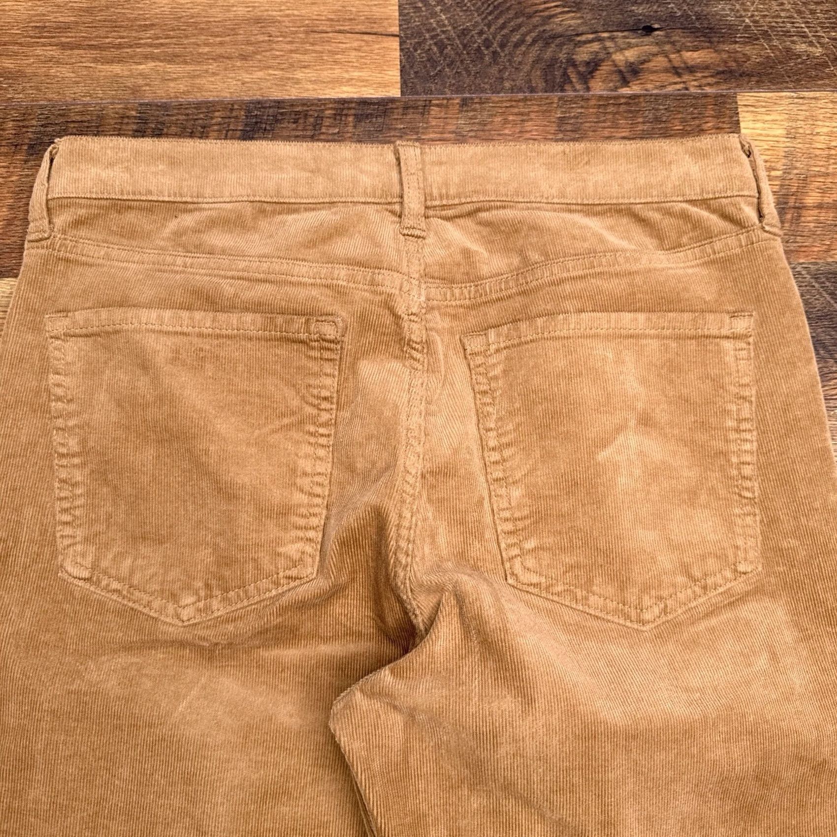 Banana Republic Banana Republic High Rise Slim Corduroy Pants Womens 30 Tan Slimming Cotton Elastane 25.5in Inseam Tapered City Travel Casual - Logo Front Flat Front Size 30" / US 8 / IT 44 - 7 Thumbnail