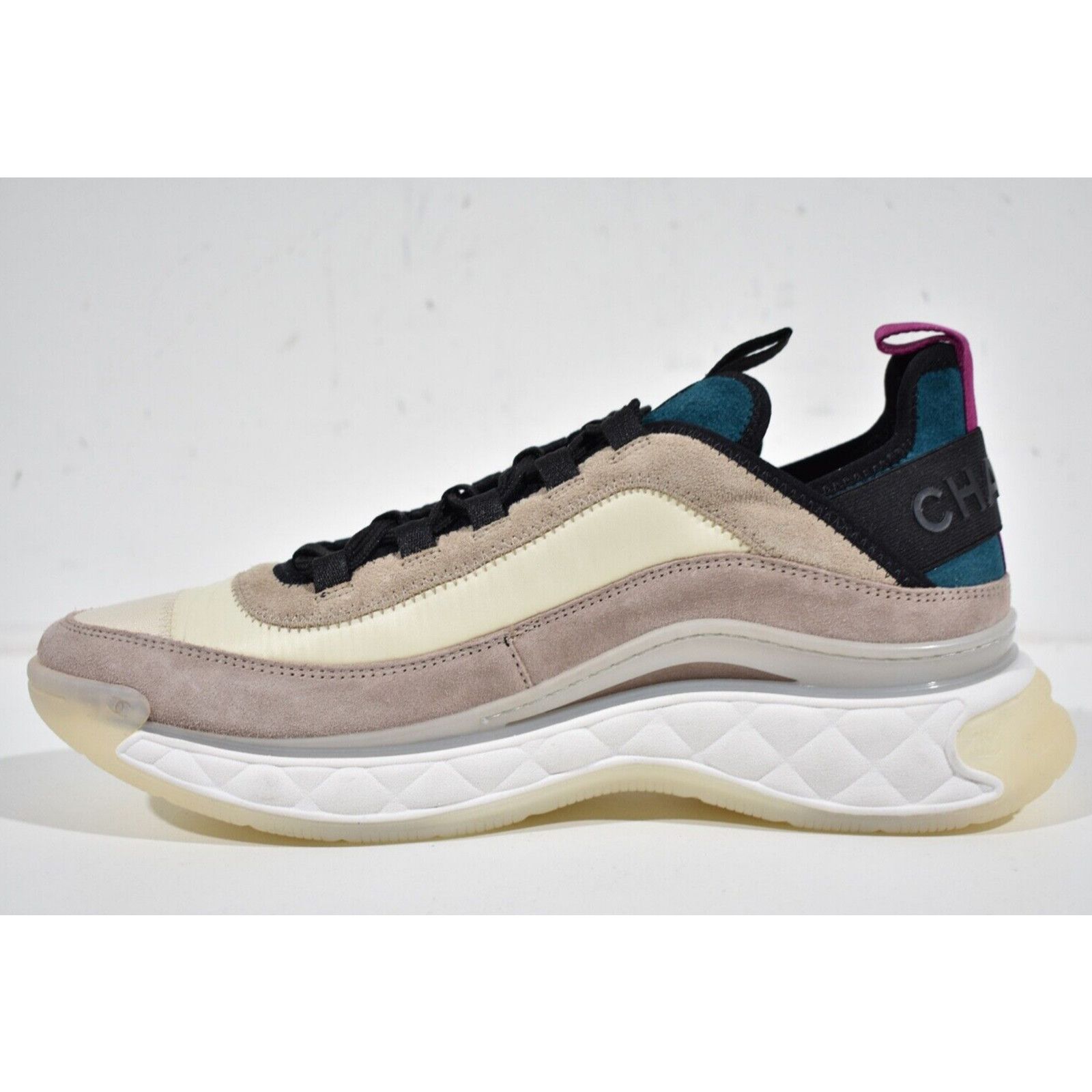 Chanel 20K CC Logo Lace Up Flat Runner Trainer Sneaker 41 Size US 11 / IT 41 - 8 Thumbnail