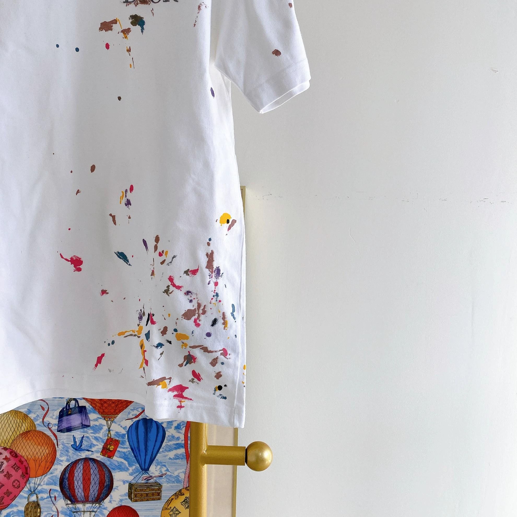 Dior Dior White Graffiti T-Shirt XXS 0569 Size US XXS / EU 40 - 4 Thumbnail