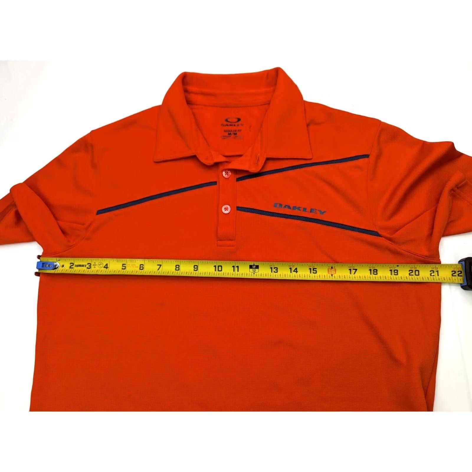 Oakley Oakley Polo Shirt Men M Orange Stripe Short Sleeve Button Regular Fit Size US M / EU 48-50 / 2 - 7 Thumbnail