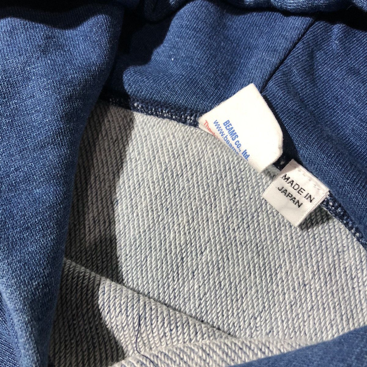 Beams Plus × Vintage Beams Boy Indigo Dyed Thermal Hoodie Size US S / EU 44-46 / 1 - 9 Thumbnail