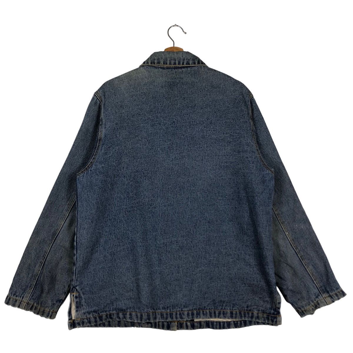 Japanese Brand 🔥90’s Biker Denim Jacket Chore Work Issey Miyake Design Size US L / EU 52-54 / 3 - 7 Thumbnail