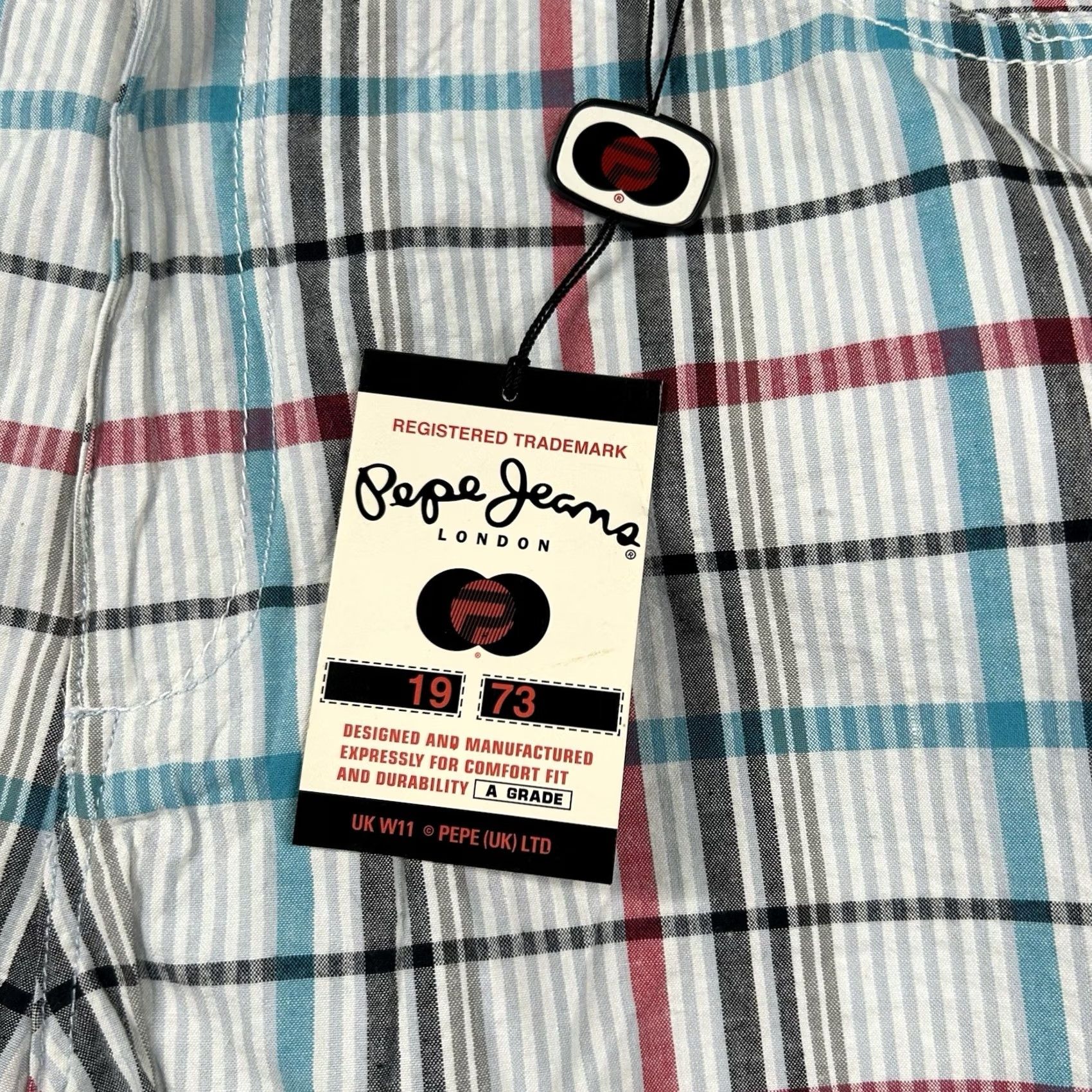 Pepe Jeans Pepe Jeans London Shorts Mens 42 Seersucker Plaid Bermuda Hip Hop Multicolor Cotton 5-Pocket 14in Inseam Baggy Relaxed Casual Mens Size US 42 / EU 58 - 6 Thumbnail
