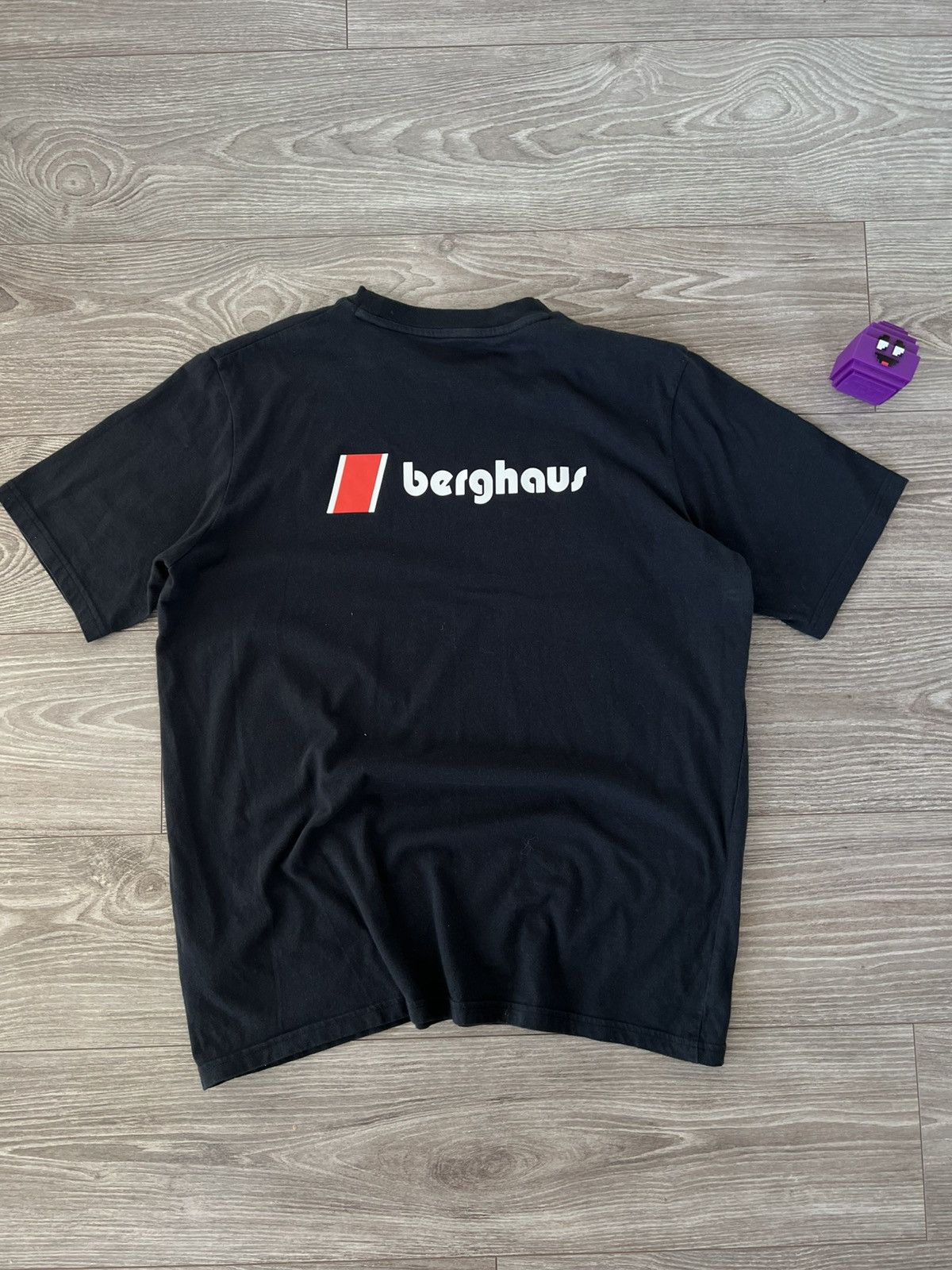 Berghaus Berghaus Big Logo Gorpcore Pima Cotton Black T-Shirt Size US XL / EU 56 / 4 - 3 Thumbnail