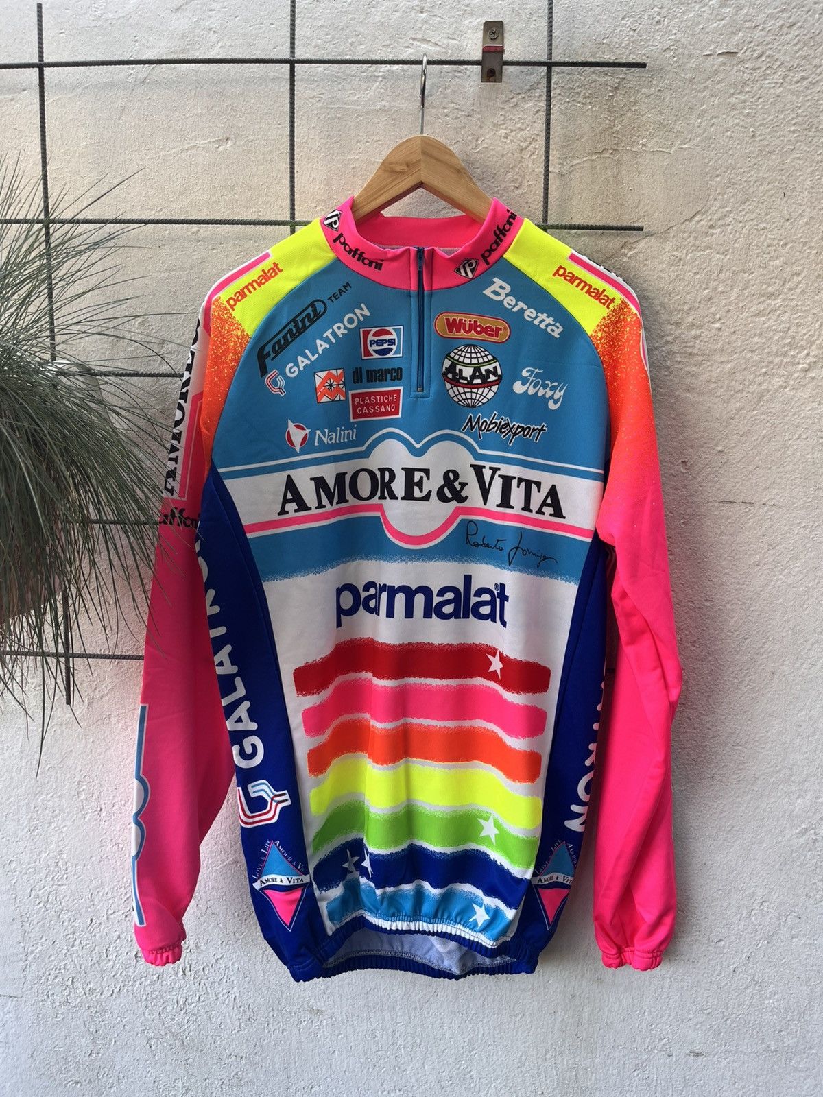 Vintage Nalini vintage cycling jersey Amore Vita Team Farini Size US XXL / EU 58 / 5 - 1 Thumbnail