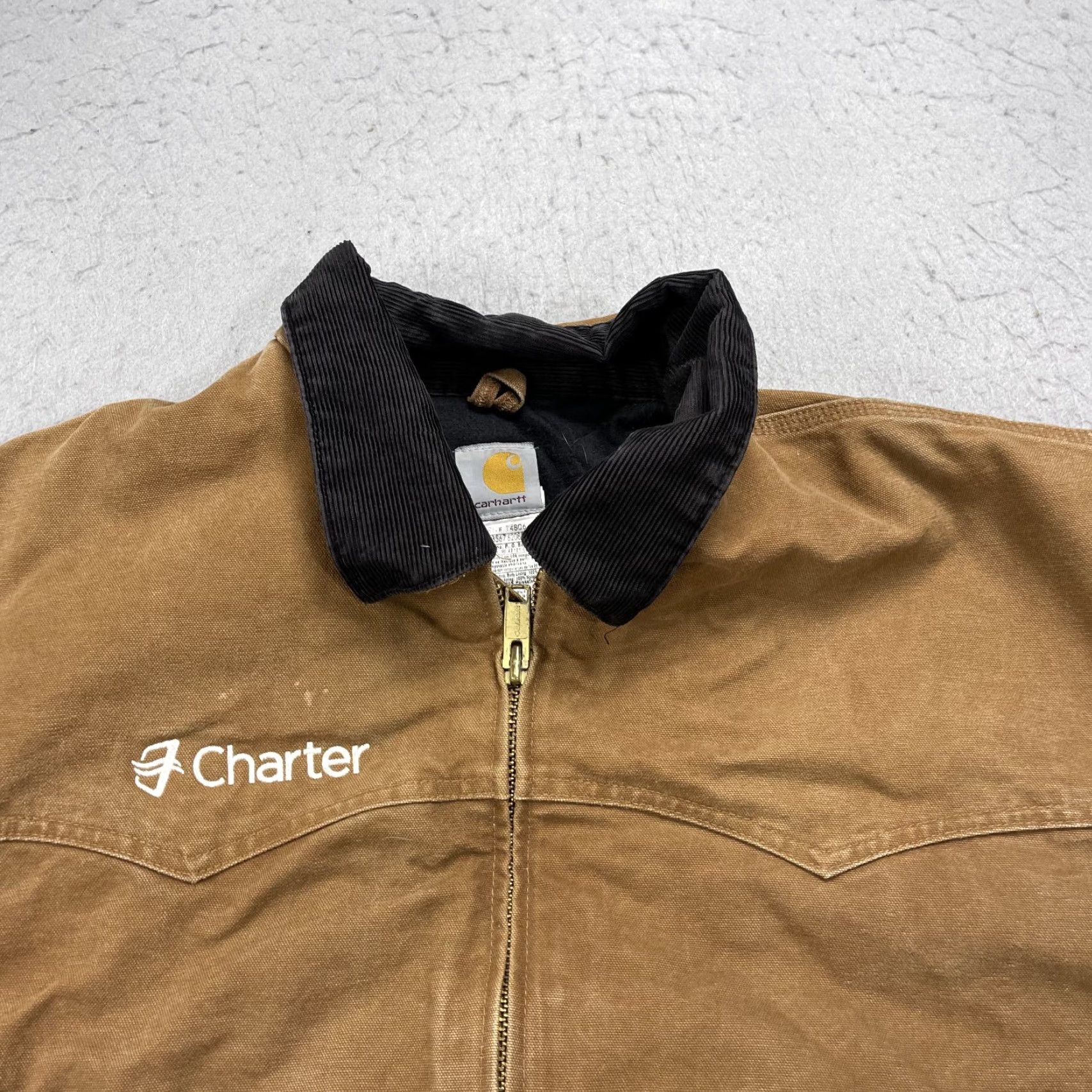 Carhartt VINTAGE Carhartt Jacket Mens 3XLT Brown Canvas Zip 90s Workwear Bomber Jacket Mens Big & Tall) Size US XXL / EU 58 / 5 - 5 Thumbnail