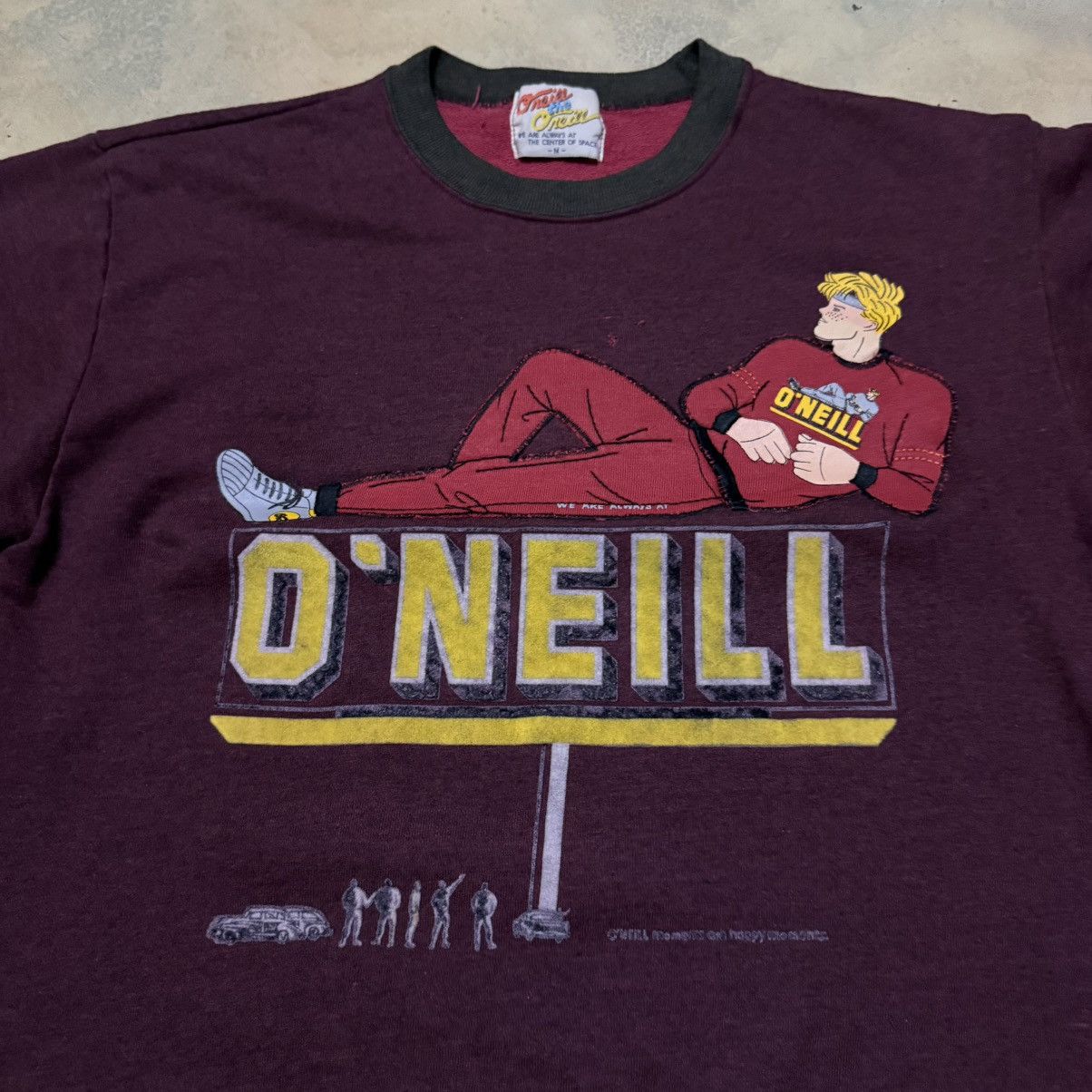 O'Neill Vintage Oneill Surfing Big Logo Sweatshirt Size US M / EU 48-50 / 2 - 2 Thumbnail