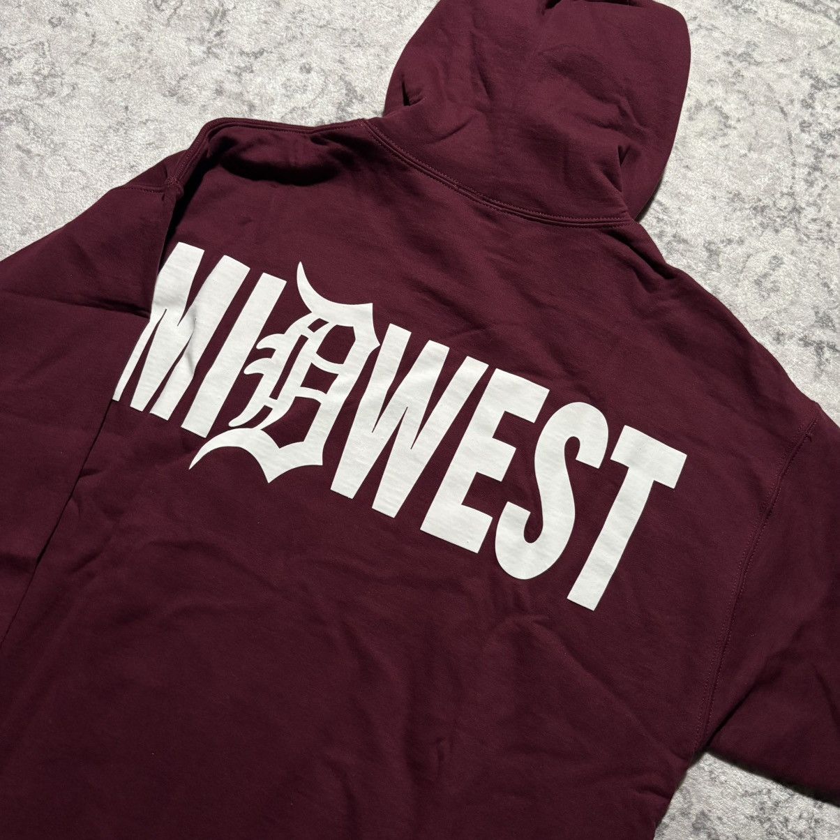 S4LEM Salem Midwest Embroidered Logo Hoodie Maroon | Size L Size US L / EU 52-54 / 3 - 7 Thumbnail