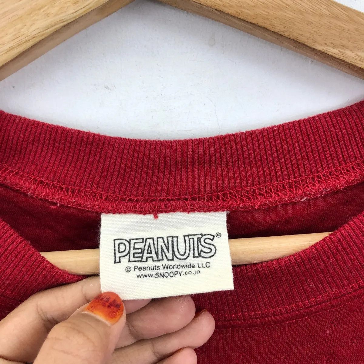 Peanuts Vtg 90’ PEANUTS SNOOPY CARTOON Red Sweatshirt Sweater Size S / US 4 / IT 40 - 4 Thumbnail