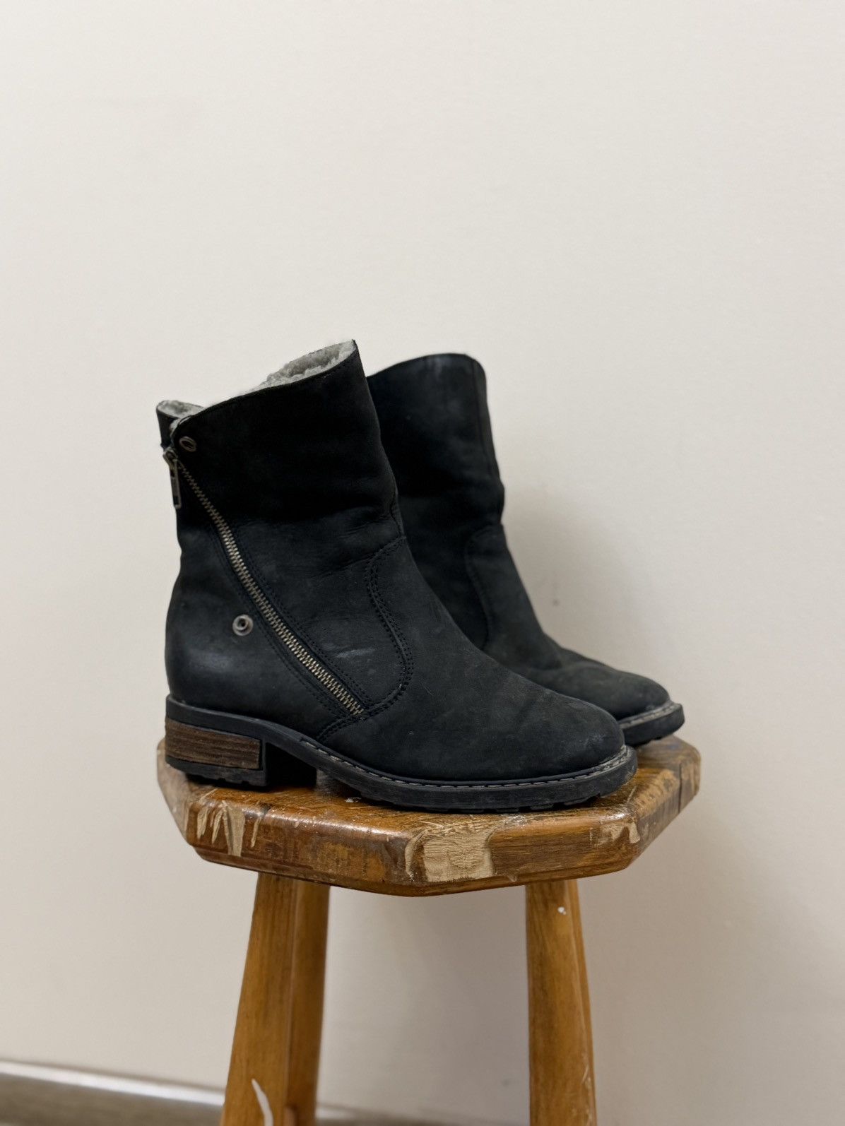 Japanese Brand VTG Ankle-Zip Vestern Distressed Buckle Strap Biker Boots Size US 9 / IT 39 - 1 Thumbnail